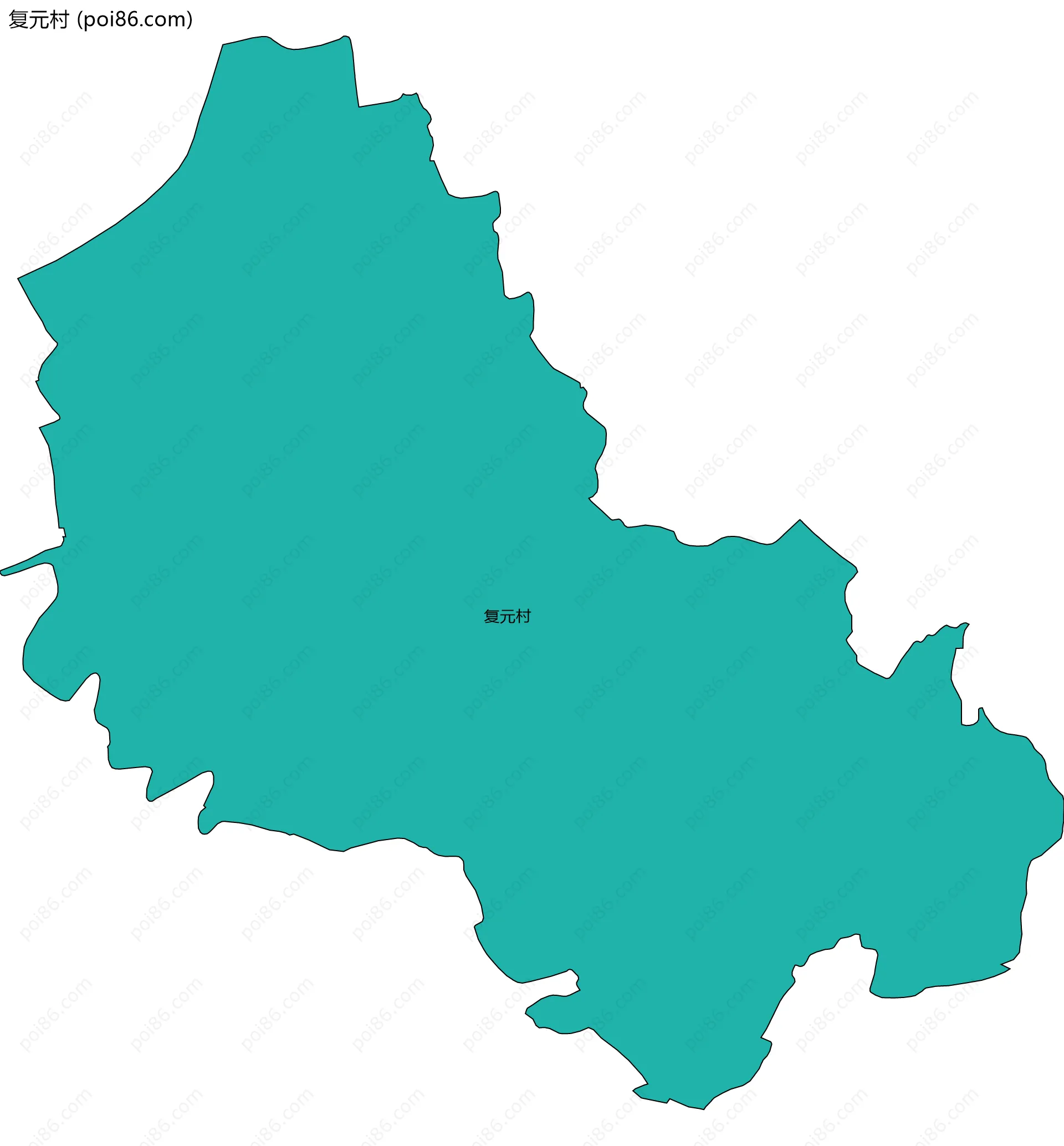 复元村边界地图