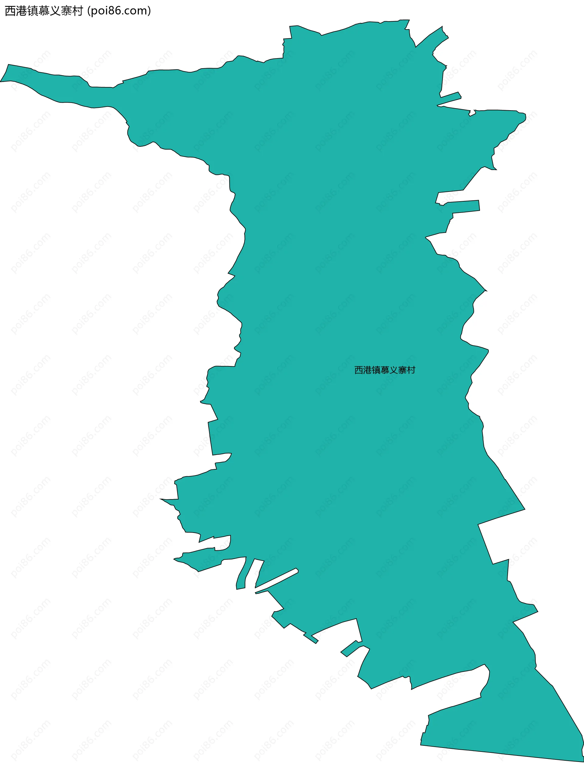 西港镇慕义寨村边界地图