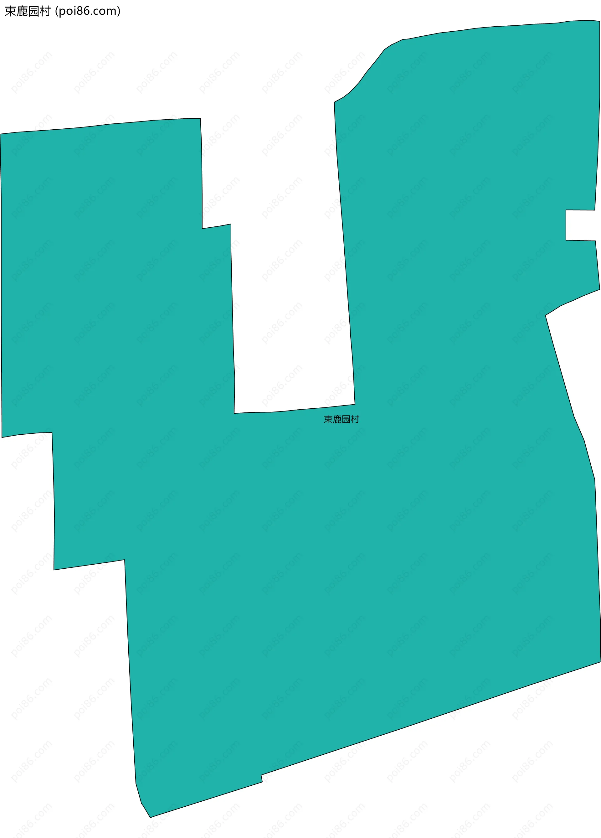 束鹿园村边界地图