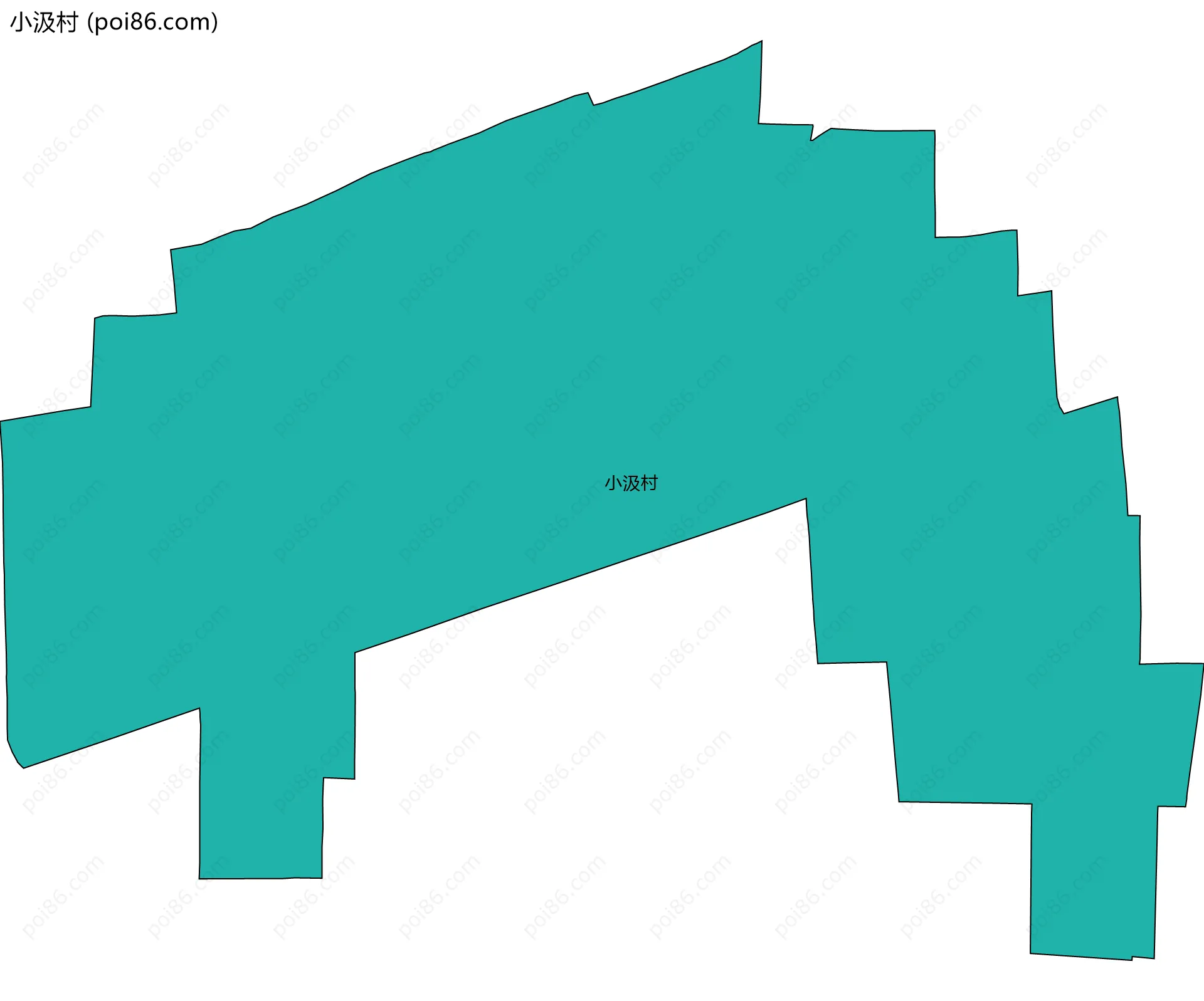 小汲村边界地图