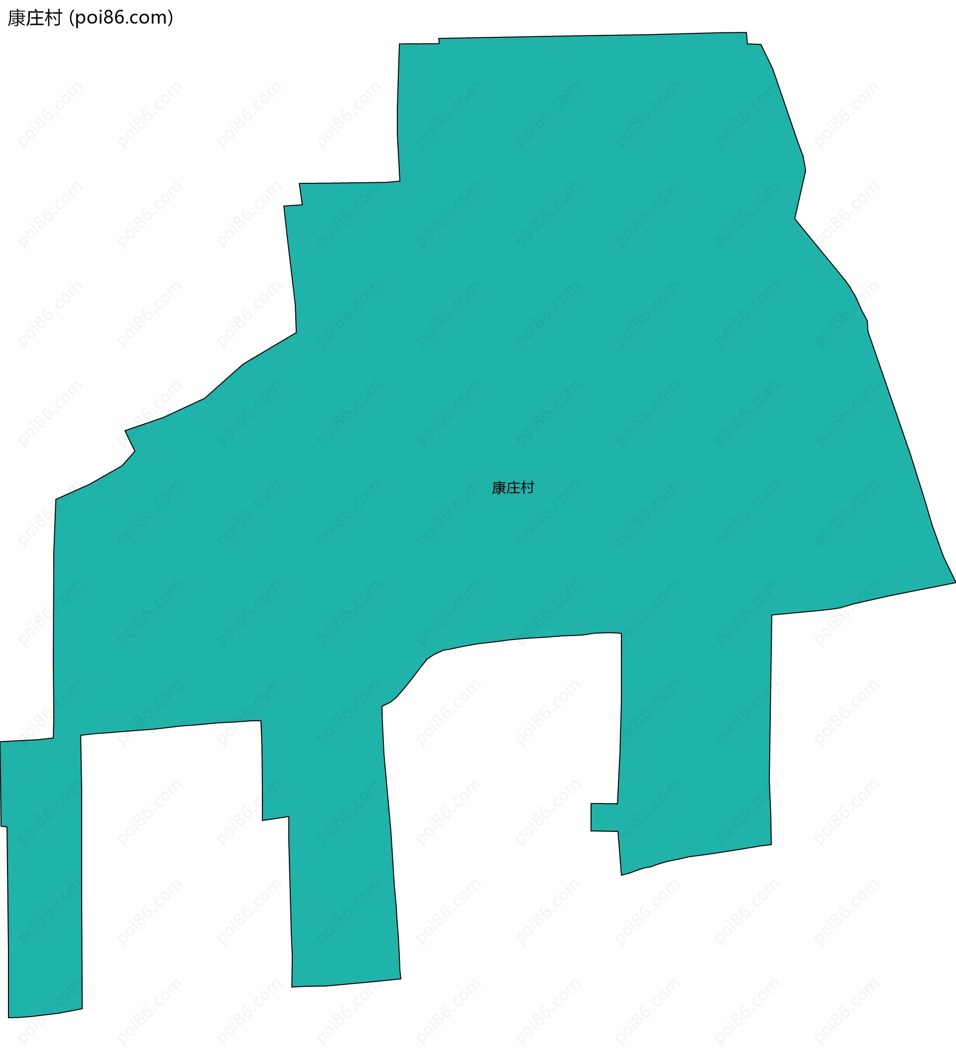 康庄村边界地图