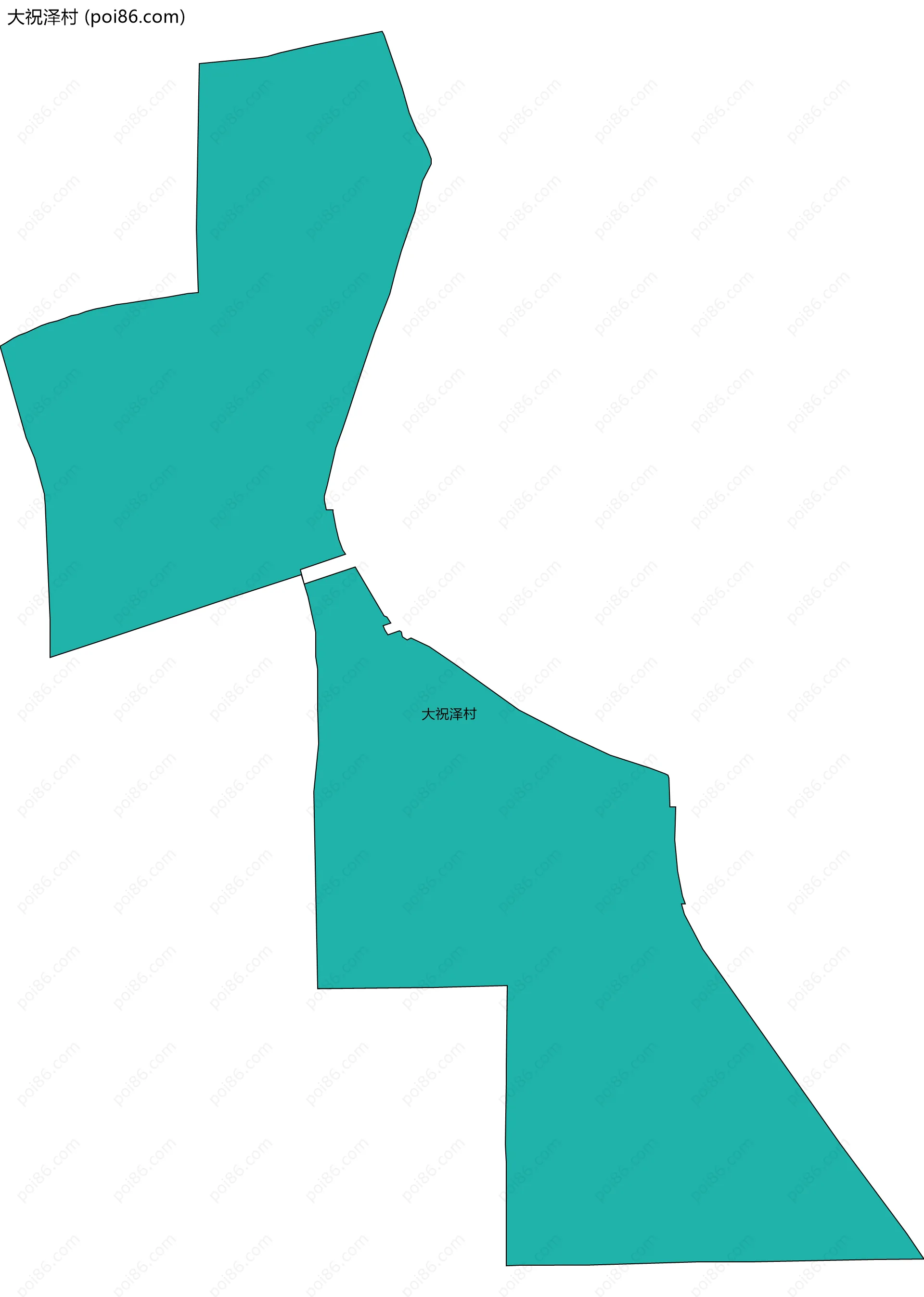 大祝泽村边界地图