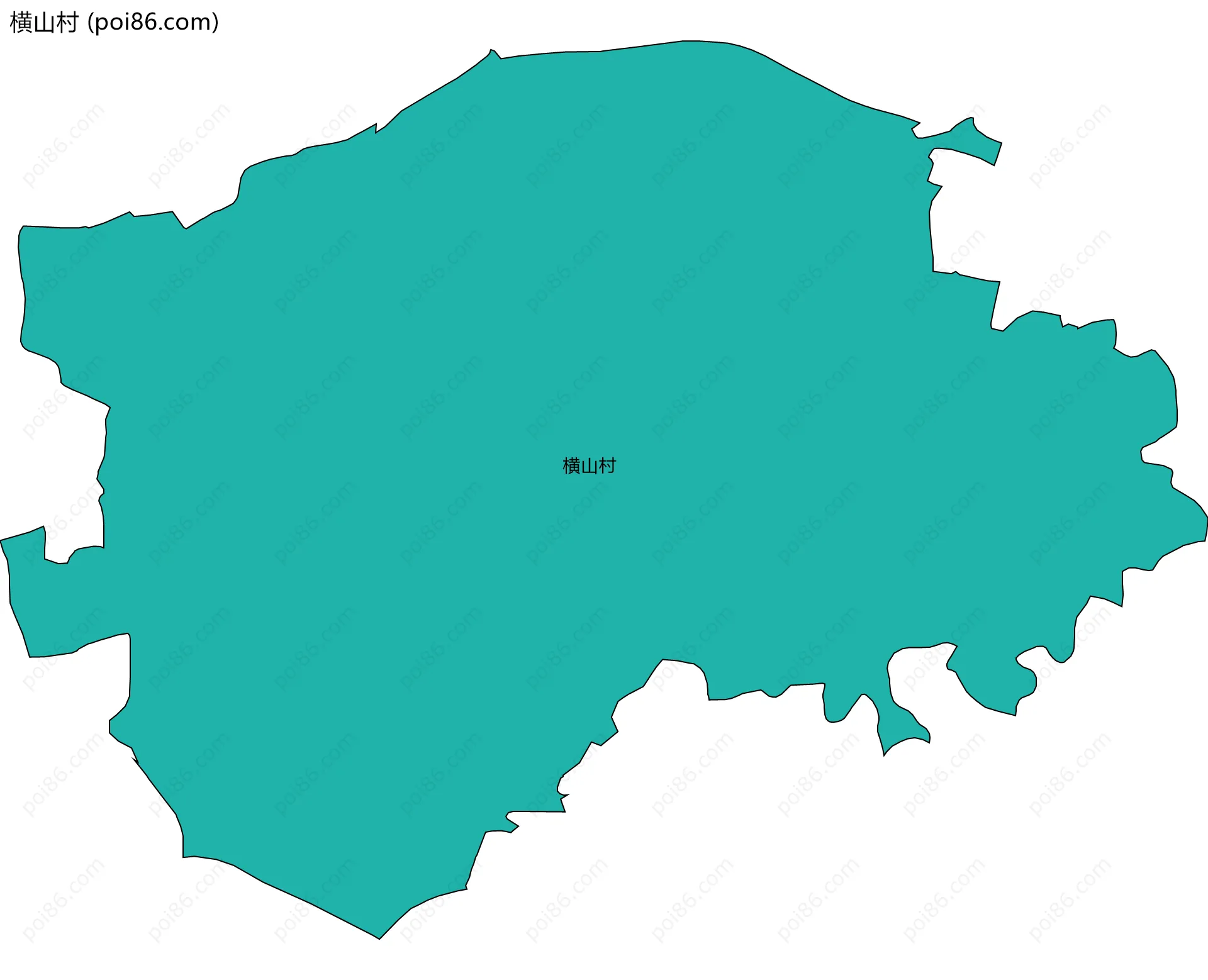 横山村边界地图
