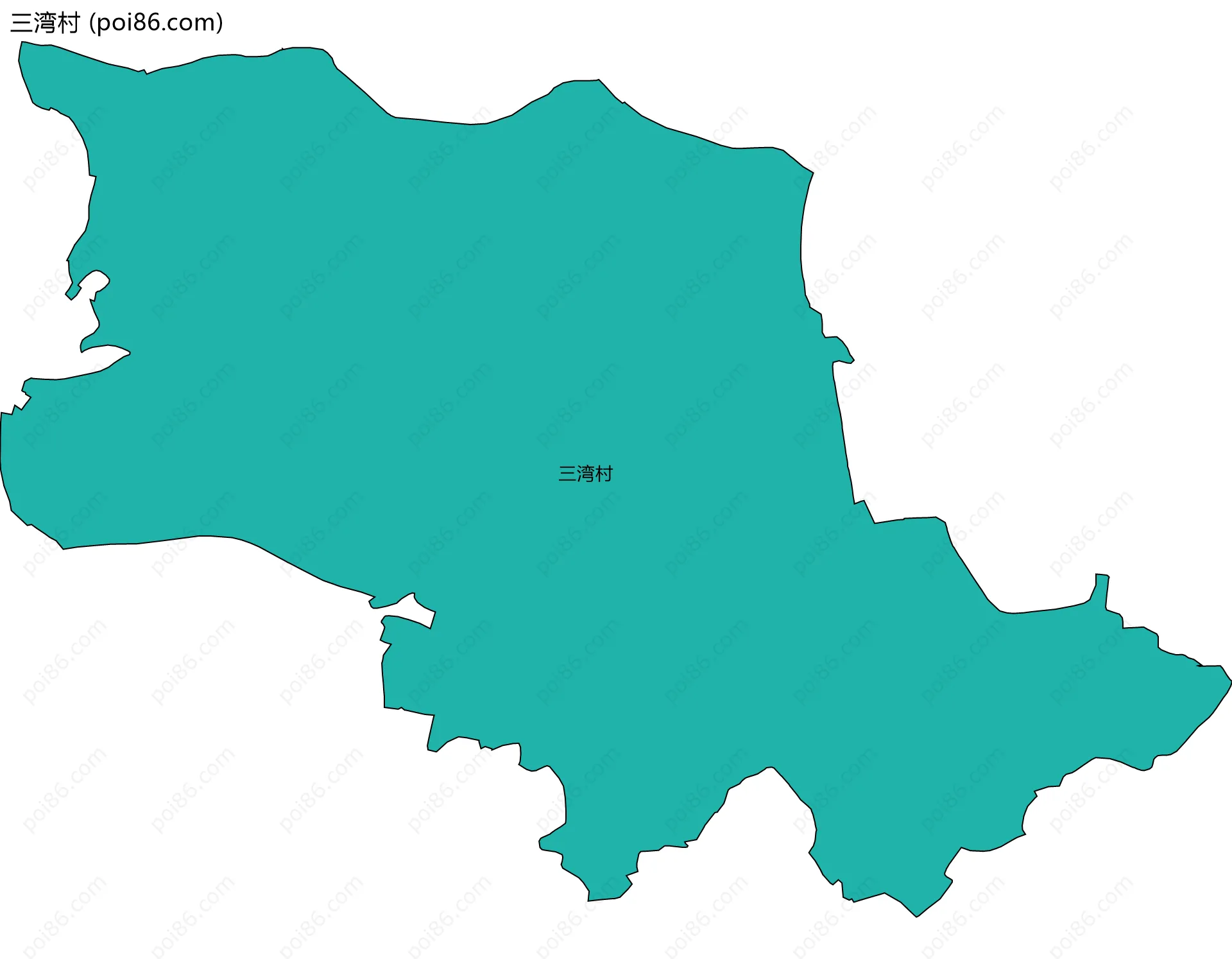 三湾村边界地图
