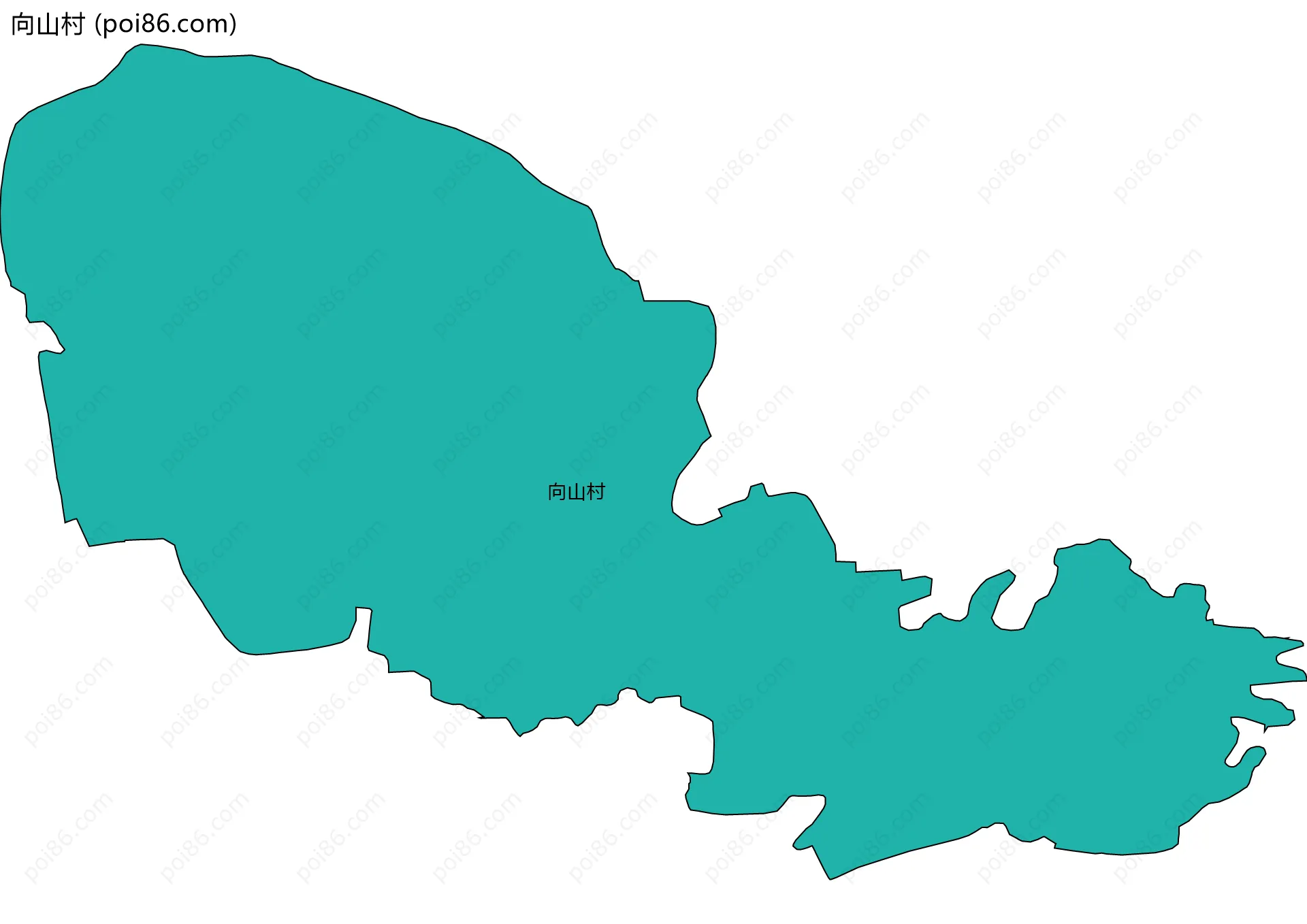 向山村边界地图