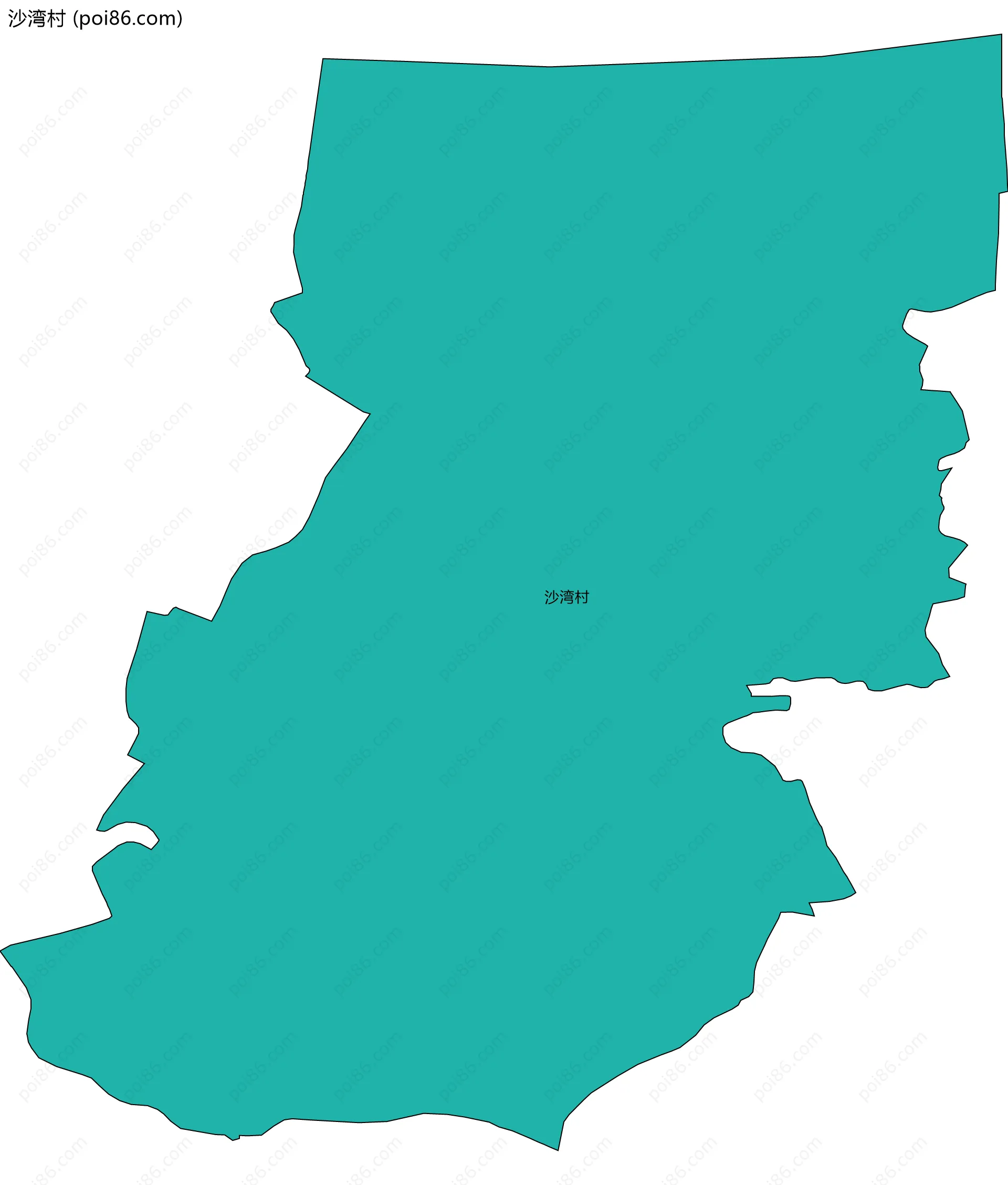 沙湾村边界地图