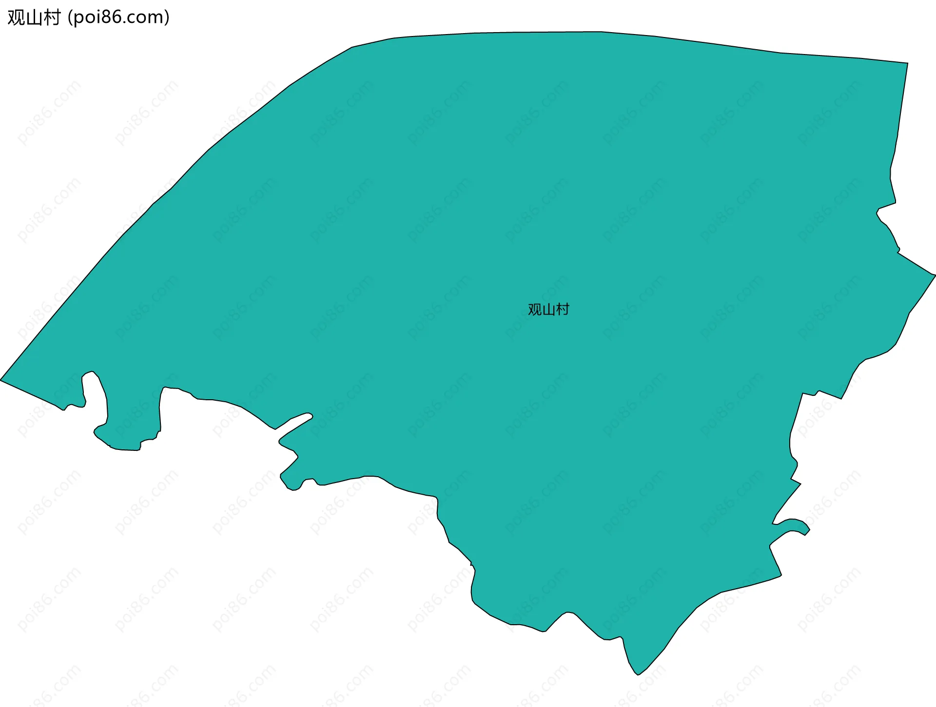 观山村边界地图
