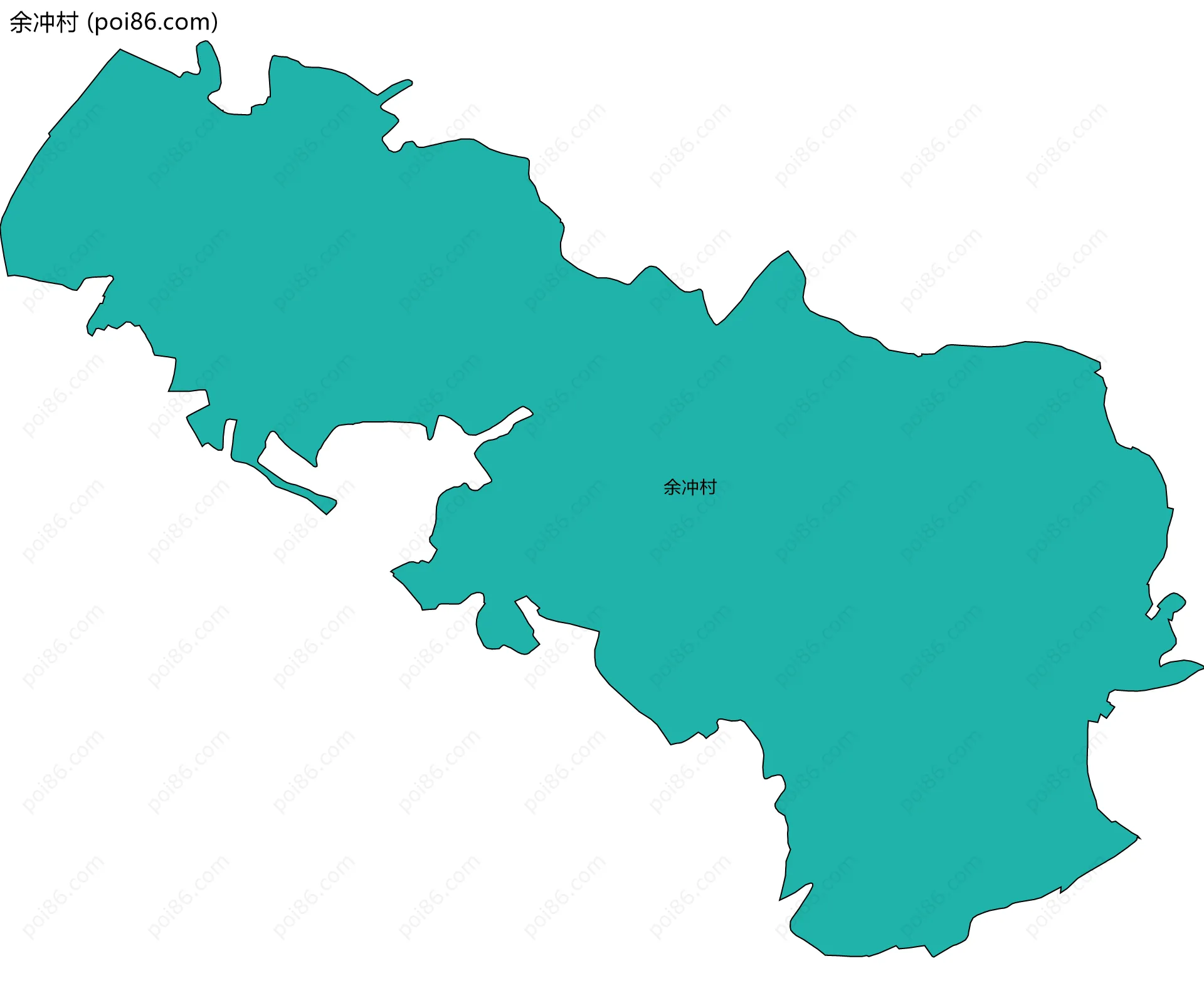 余冲村边界地图