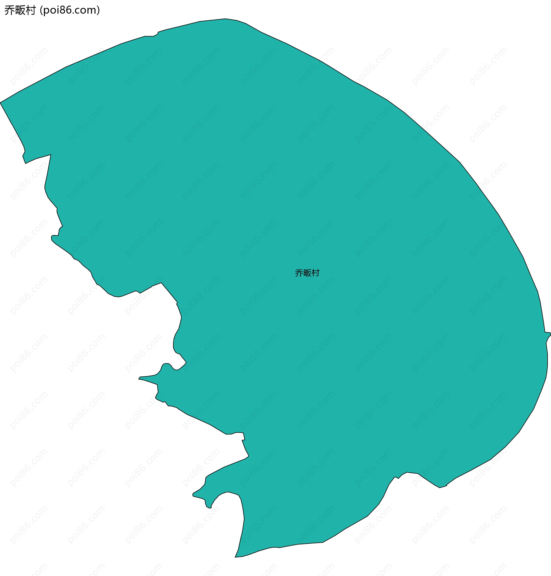 乔畈村边界地图