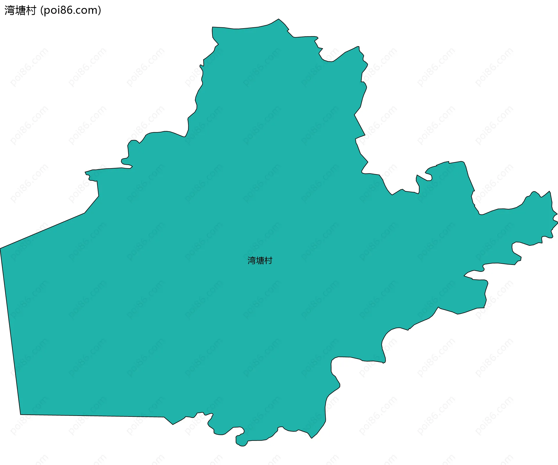 湾塘村边界地图
