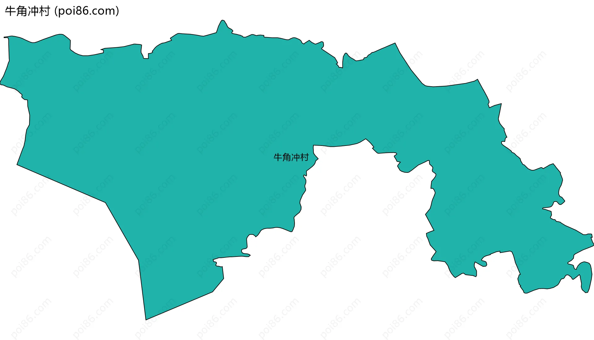 牛角冲村边界地图