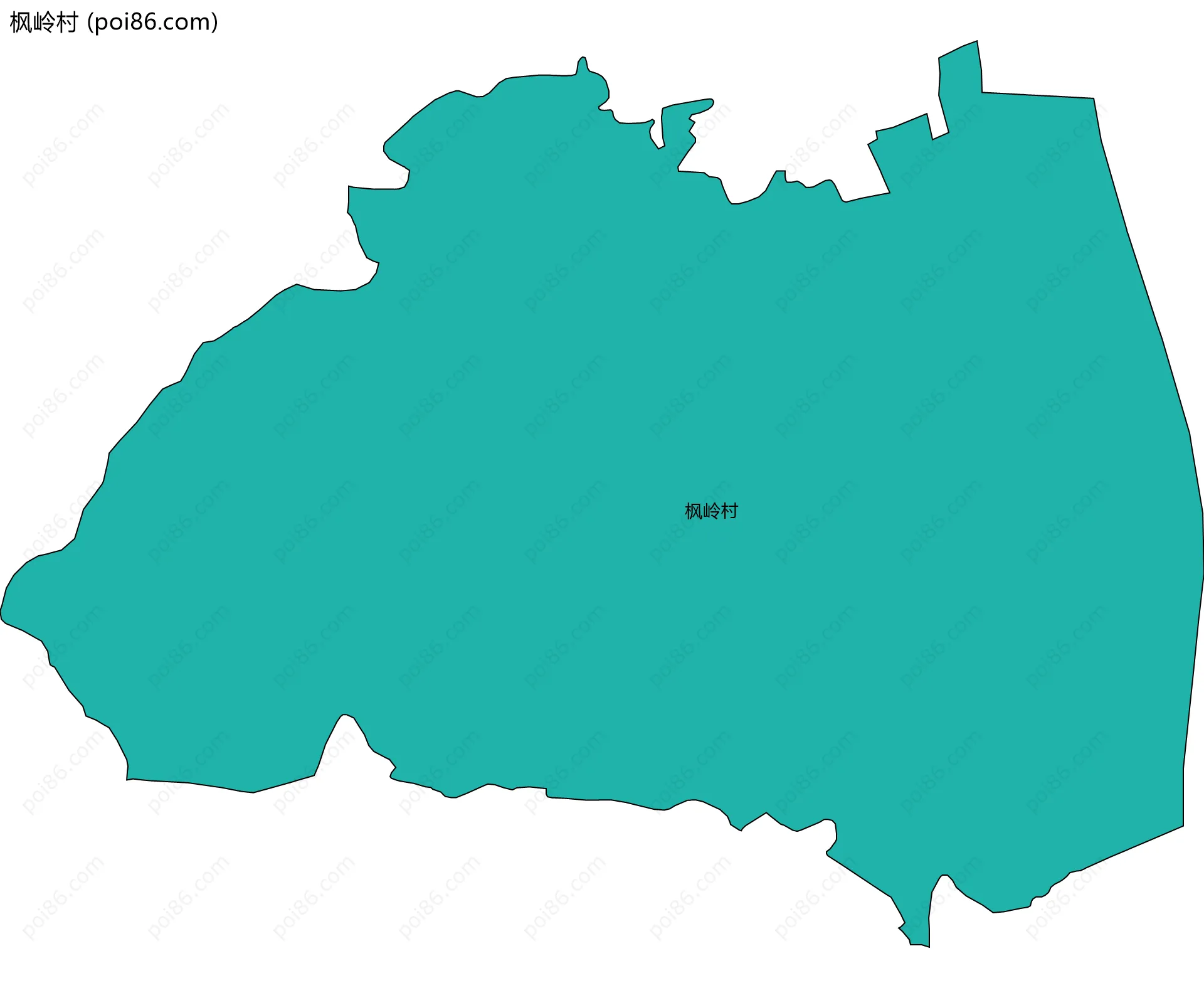 枫岭村边界地图