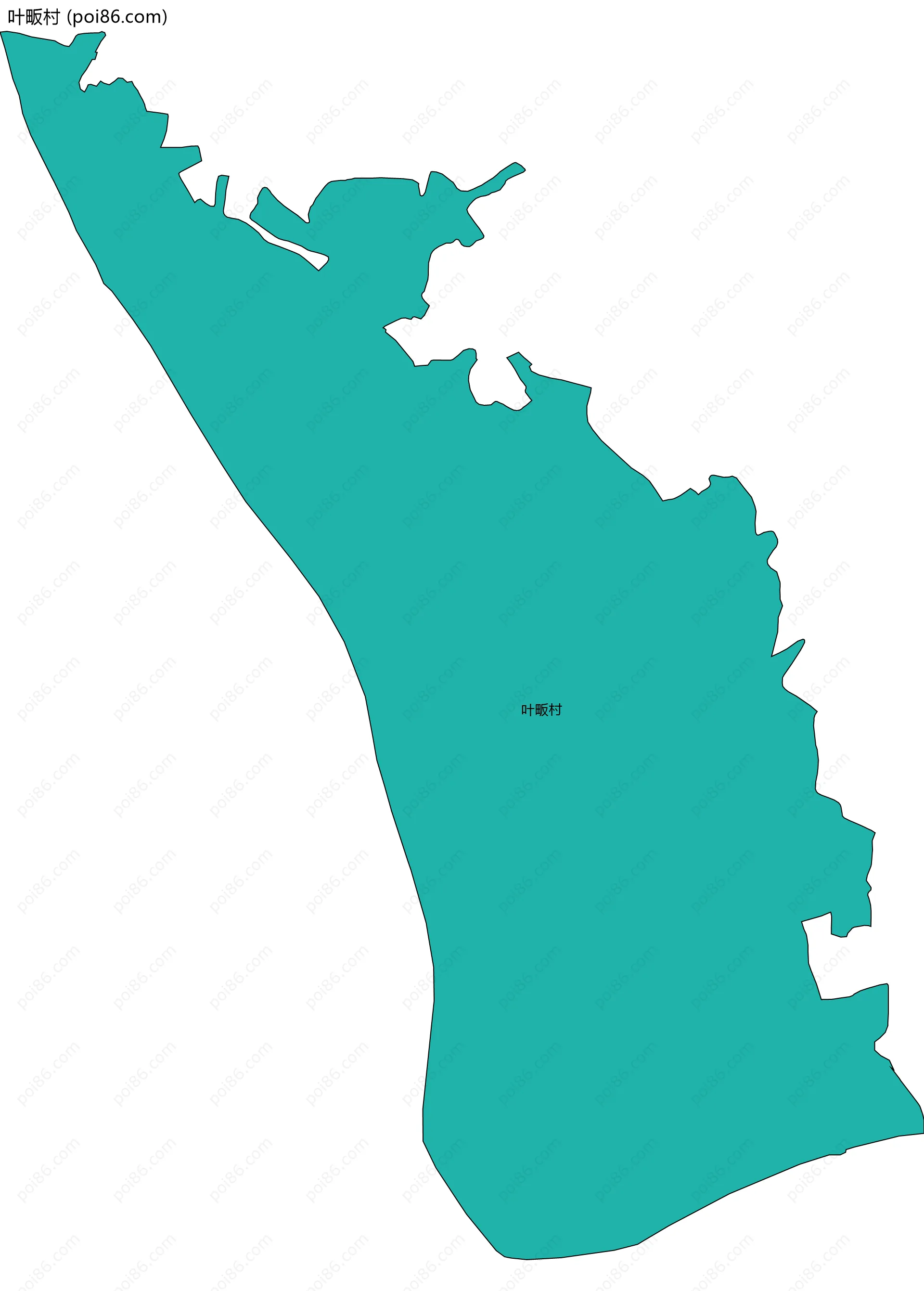 叶畈村边界地图