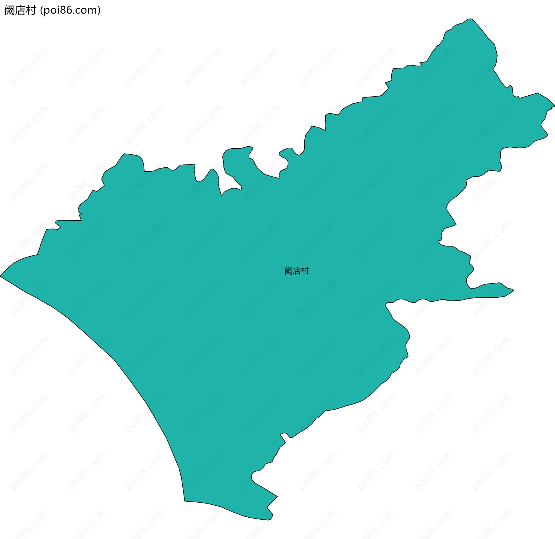 阙店村边界地图