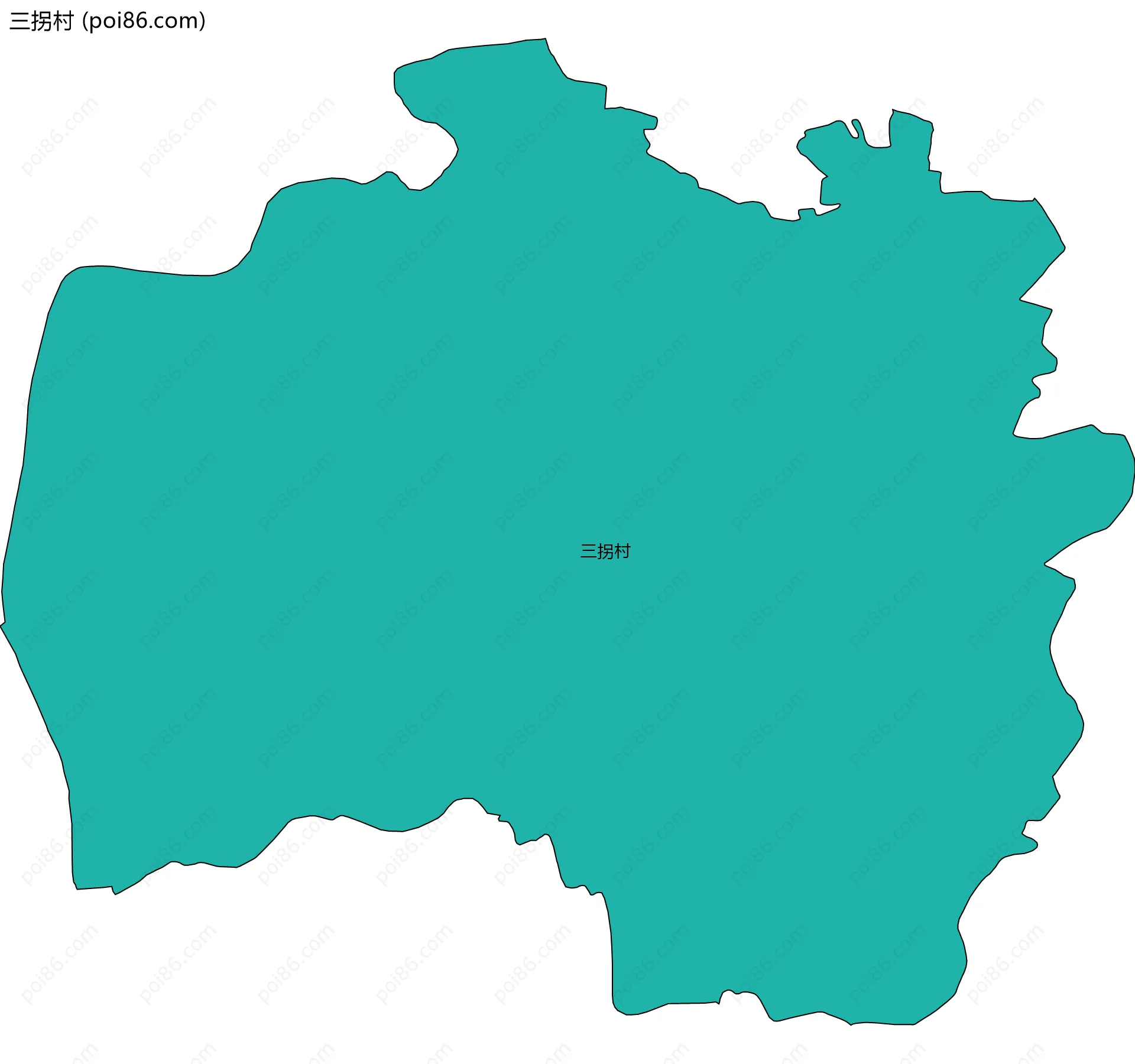 三拐村边界地图