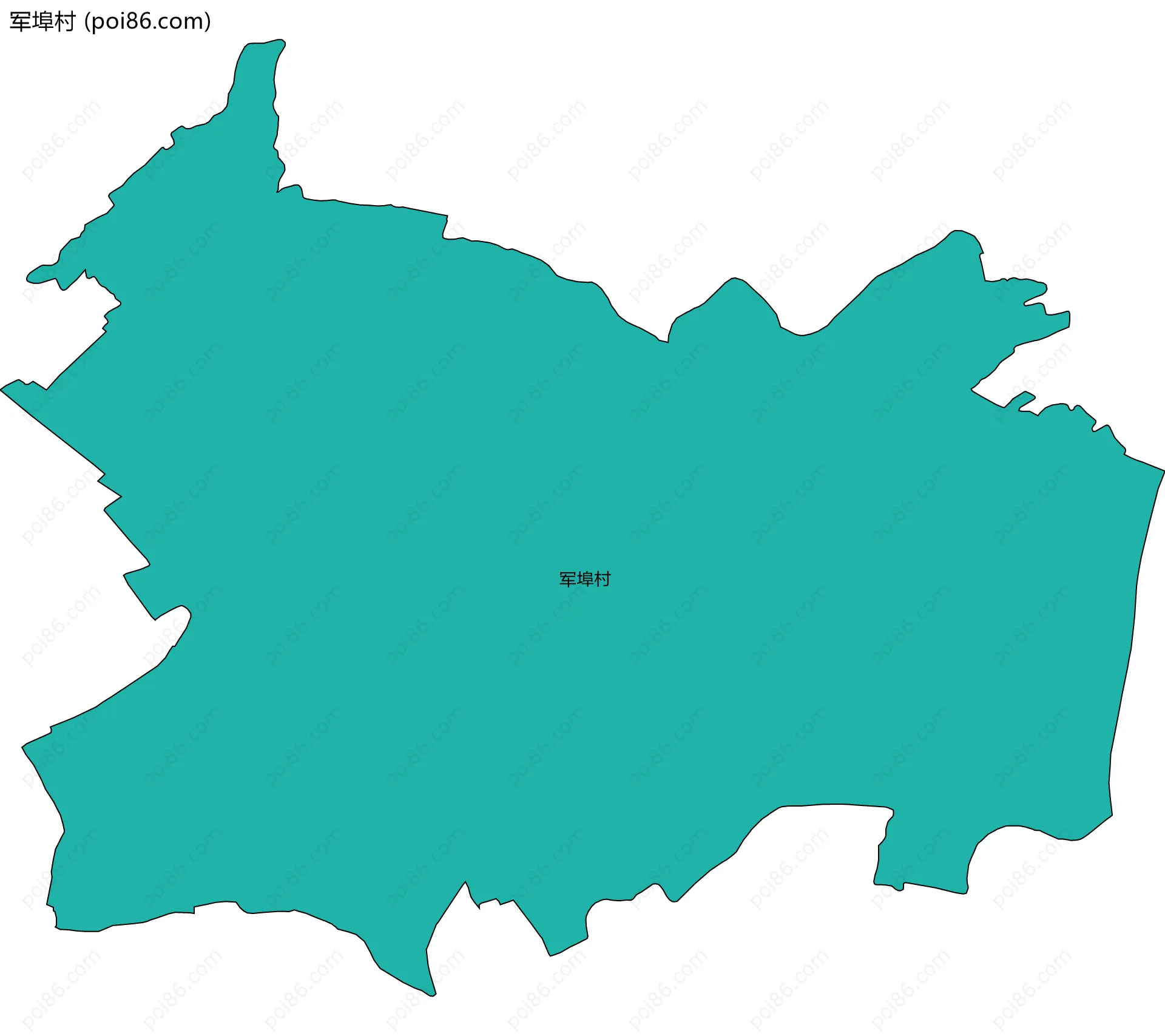 军埠村边界地图