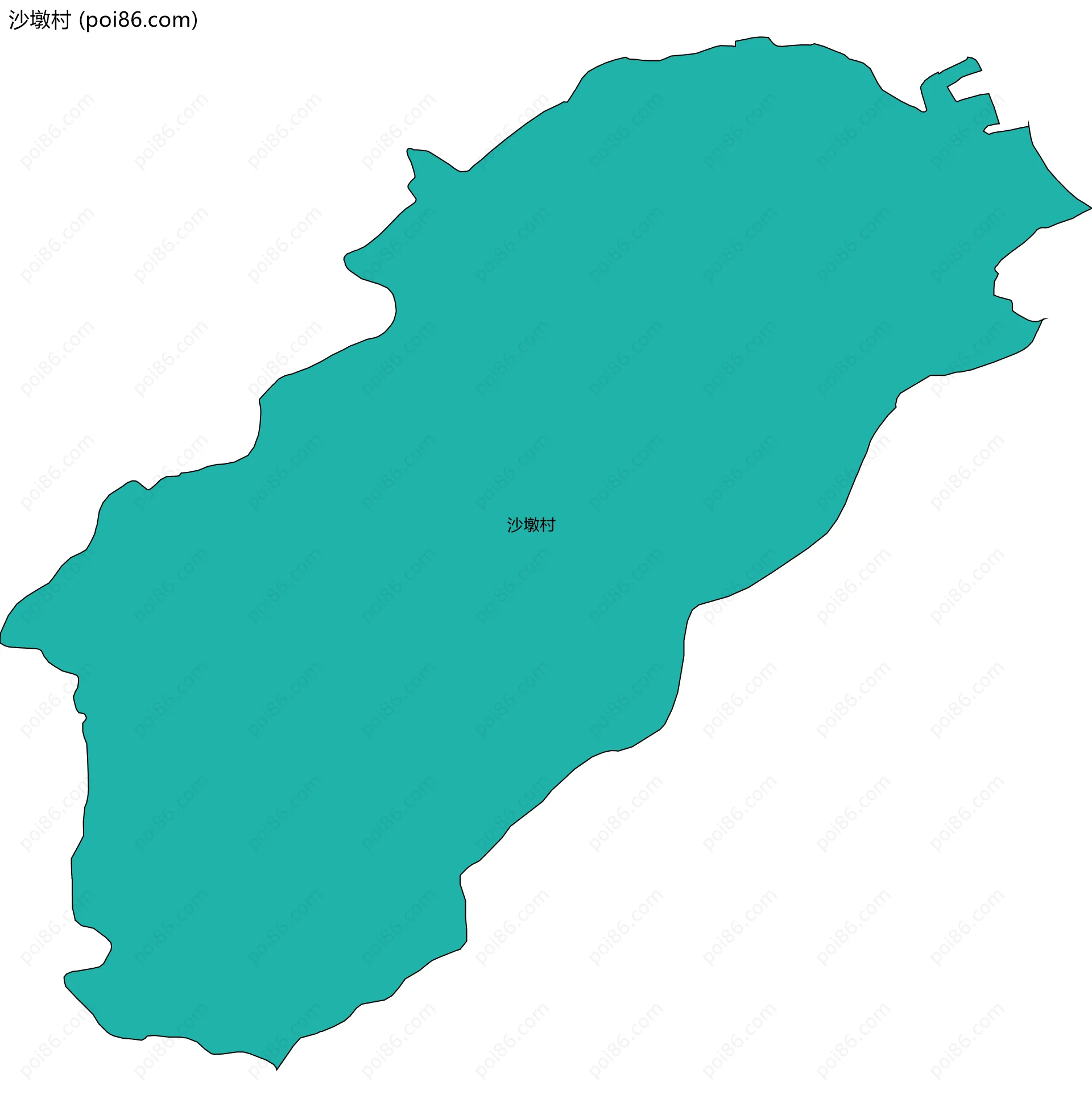 沙墩村边界地图