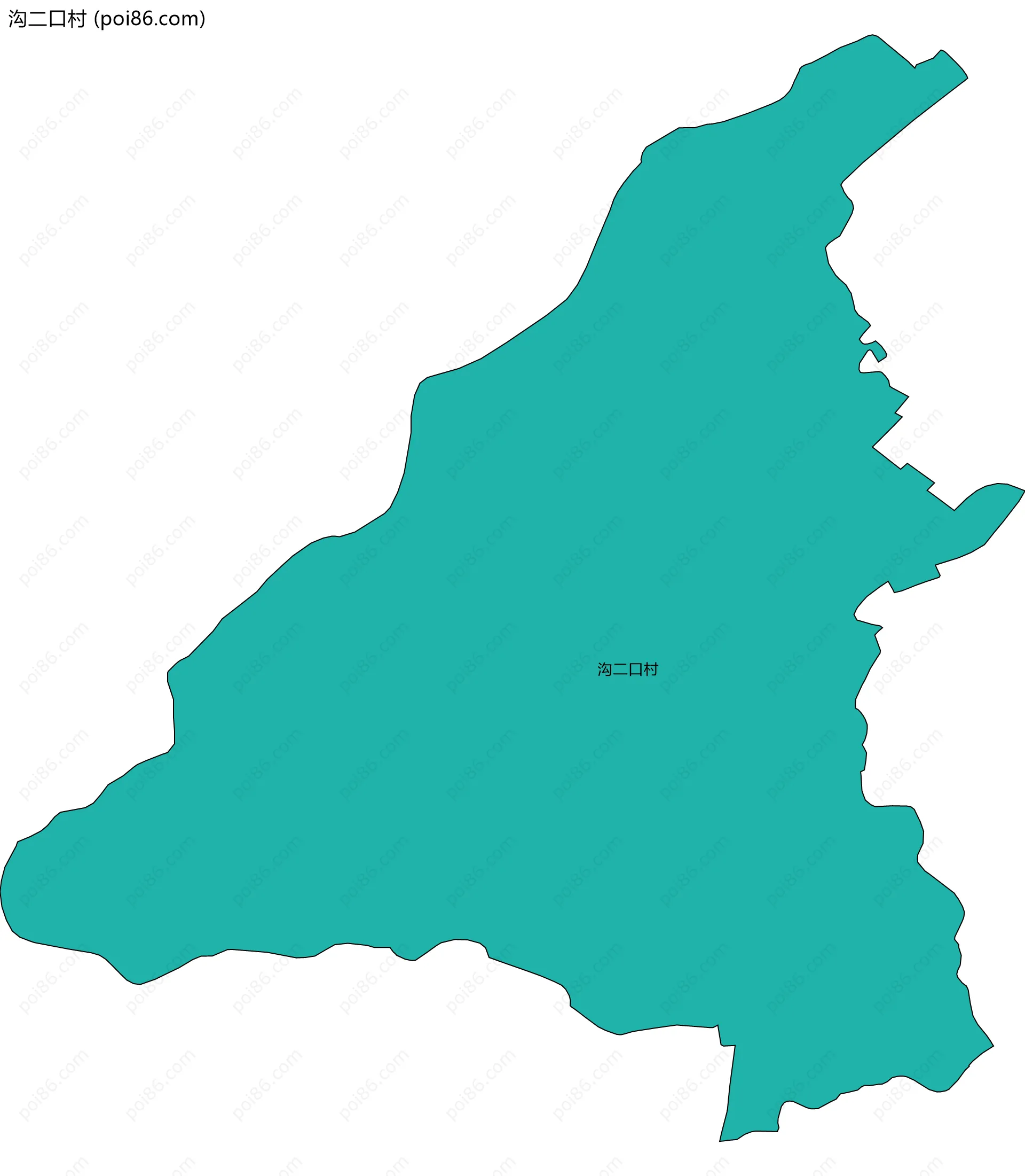 沟二口村边界地图