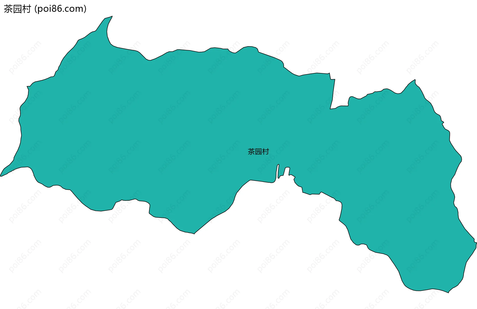 茶园村边界地图