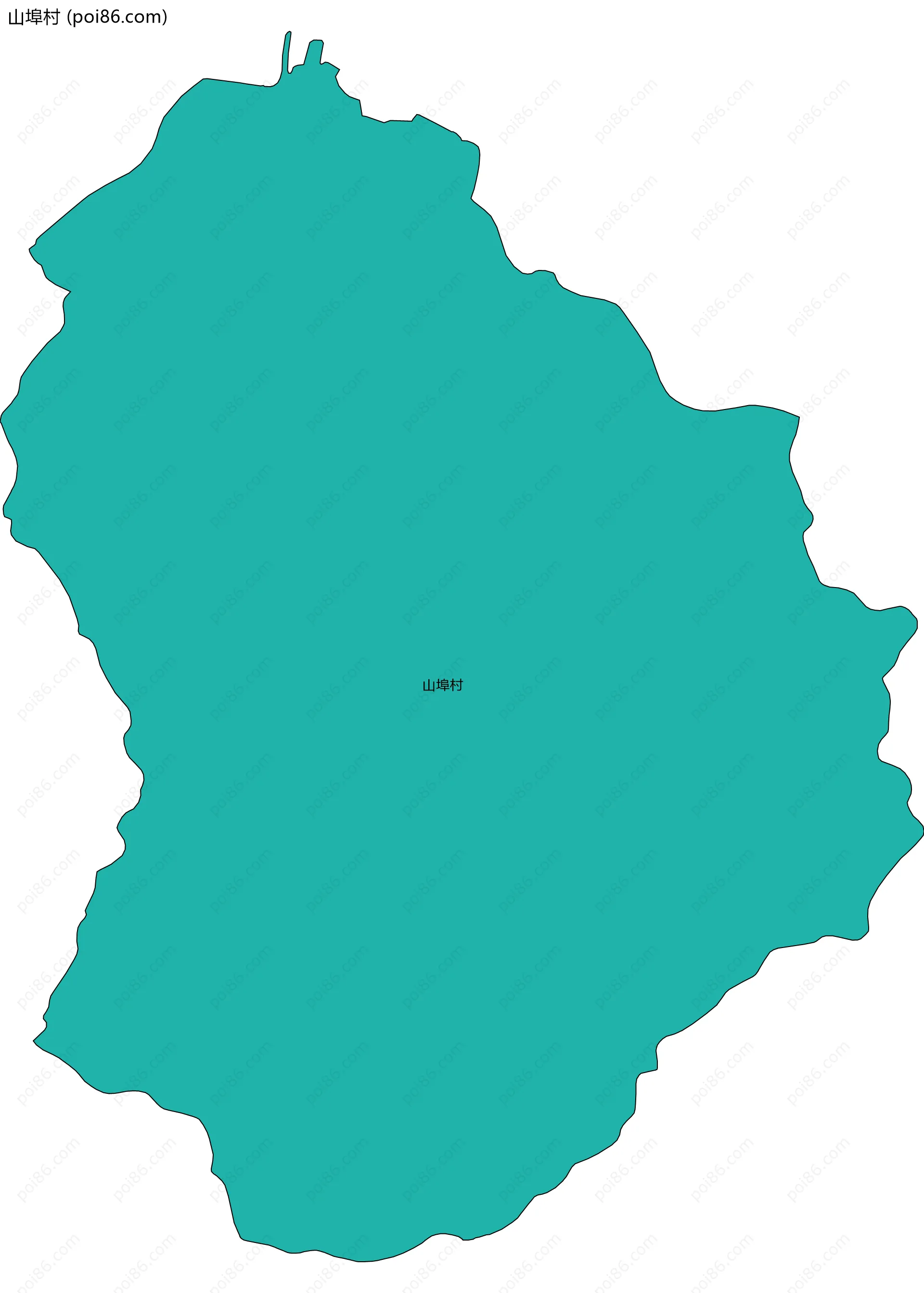 山埠村边界地图