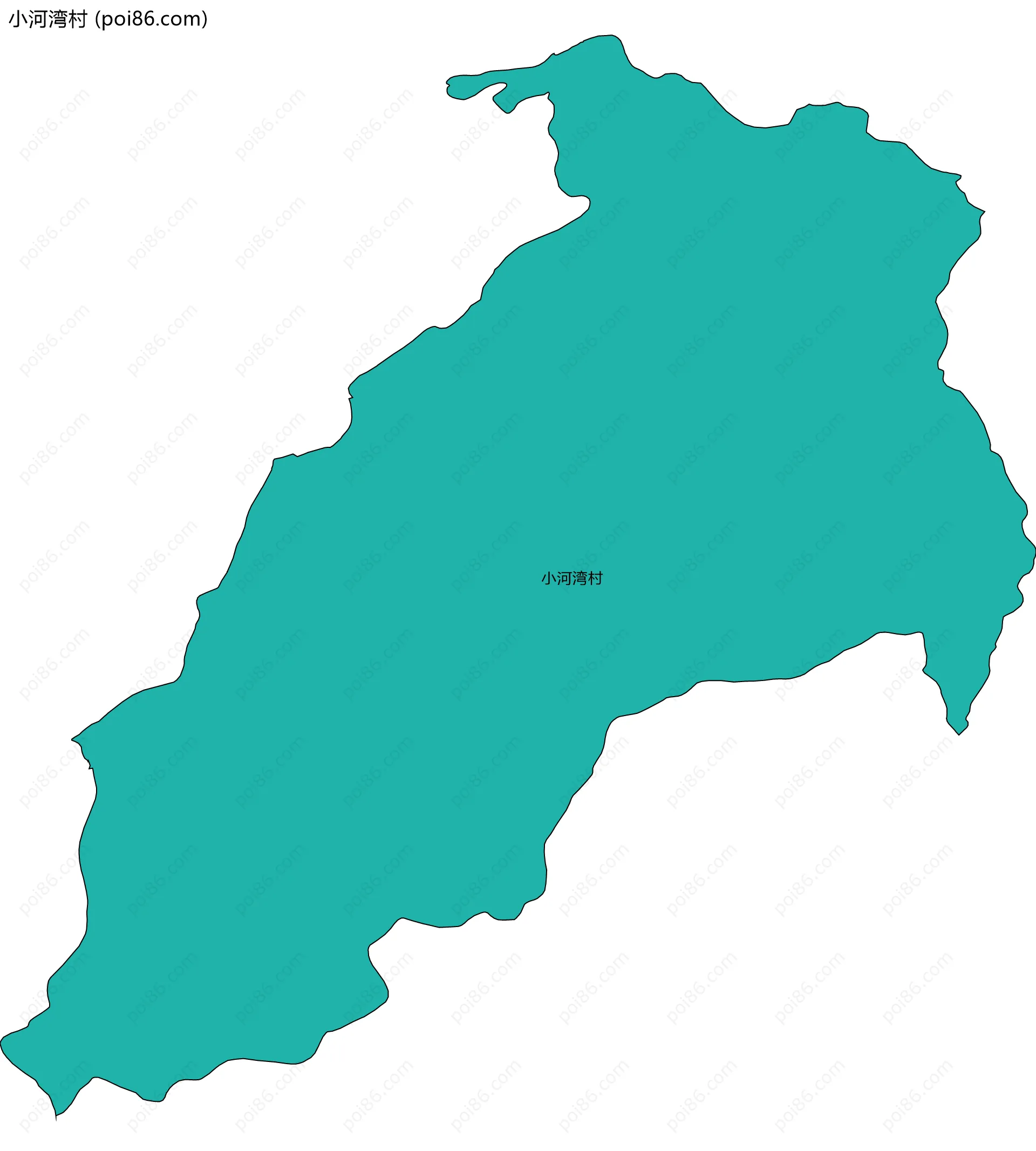 小河湾村边界地图