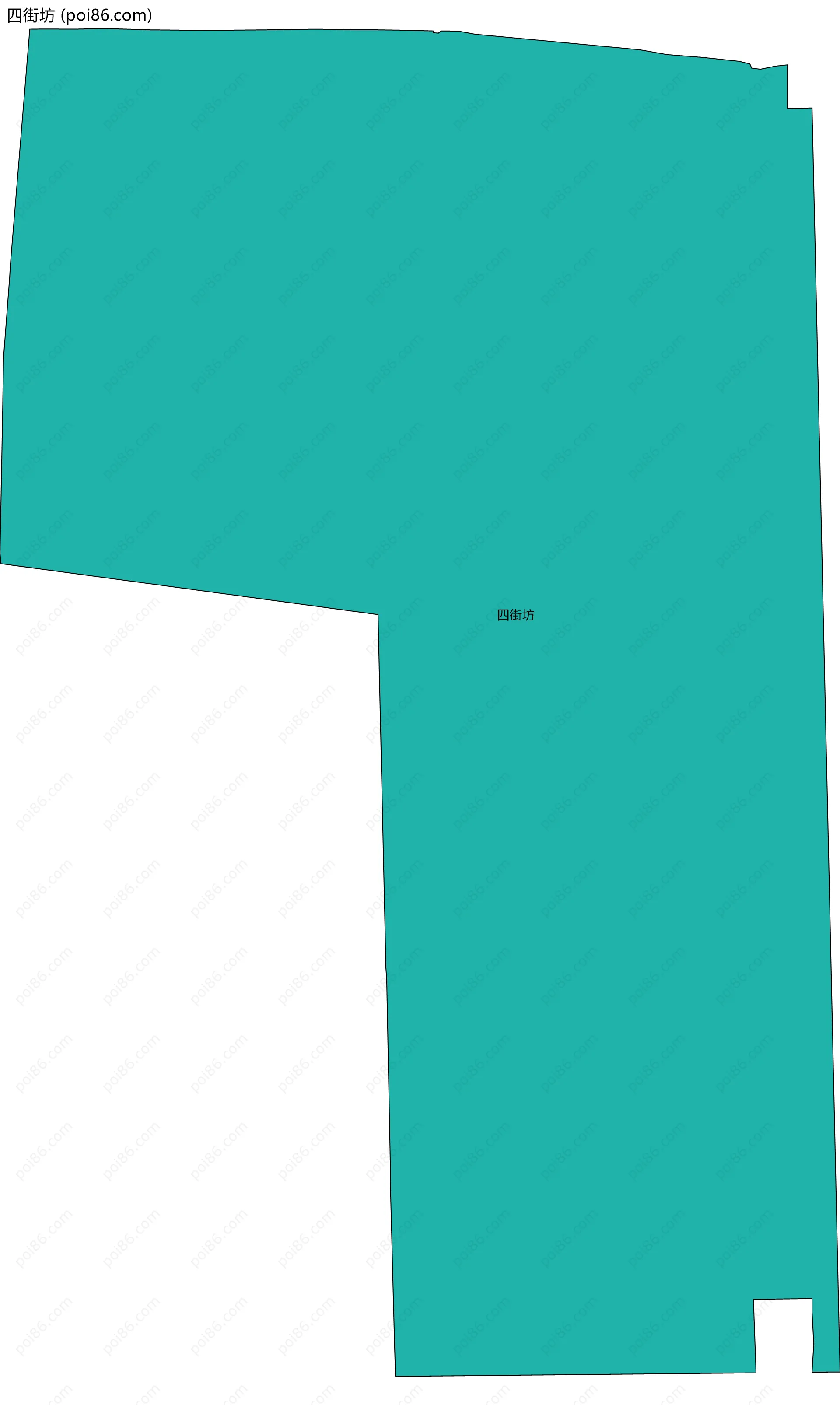 四街坊边界地图