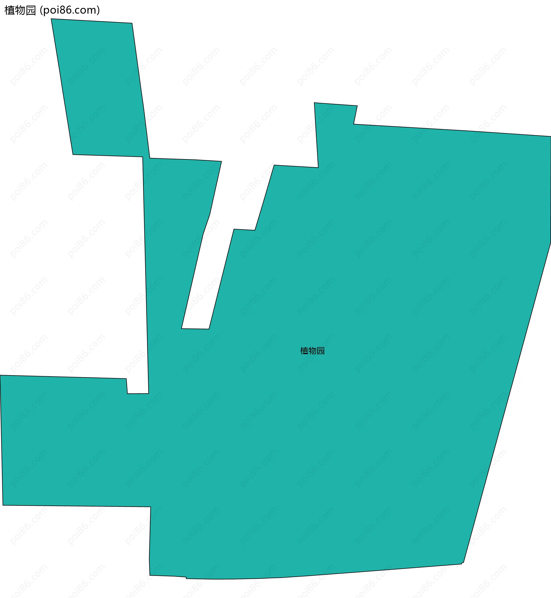 植物园边界地图