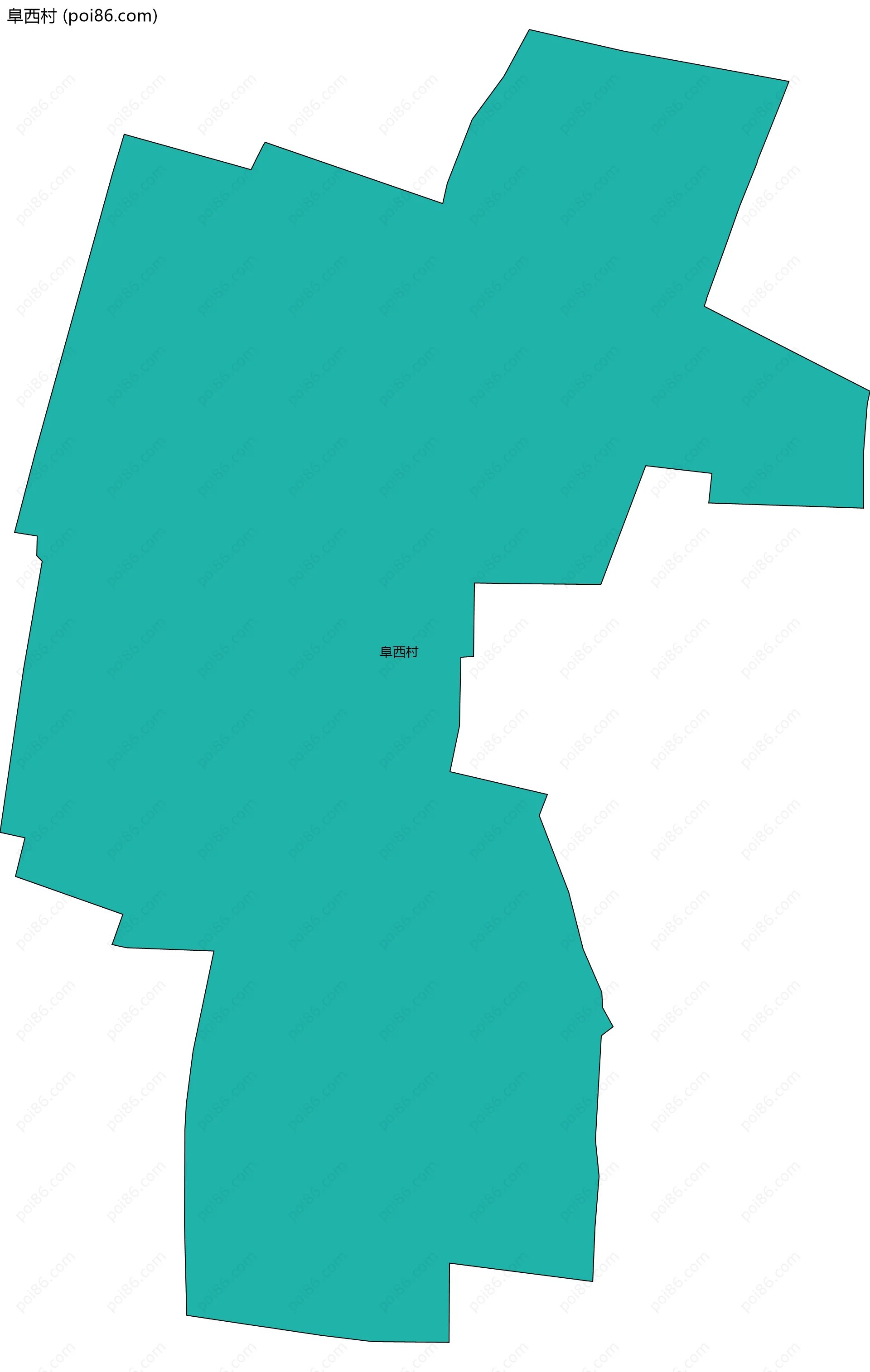 阜西村边界地图