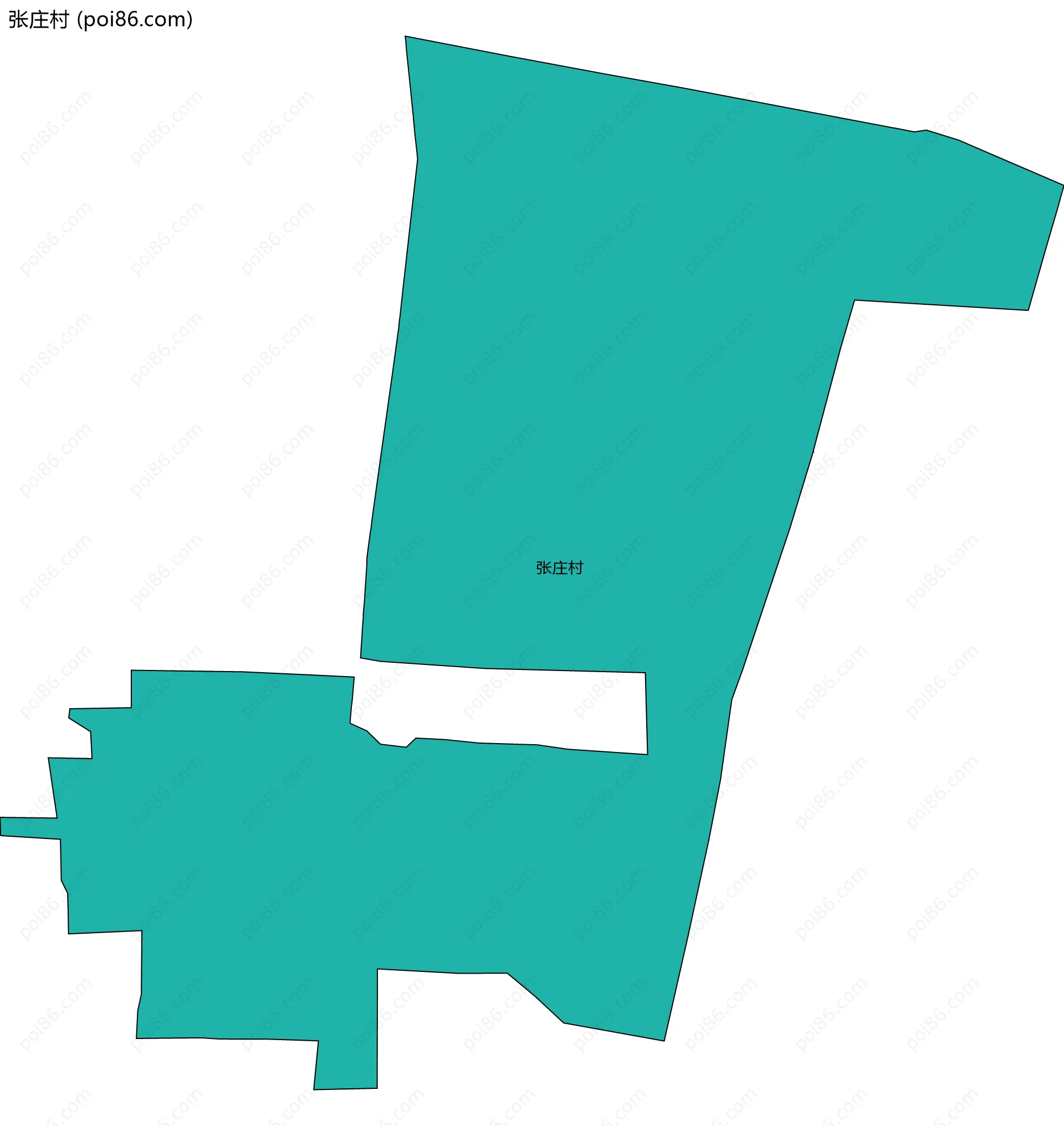 张庄村边界地图