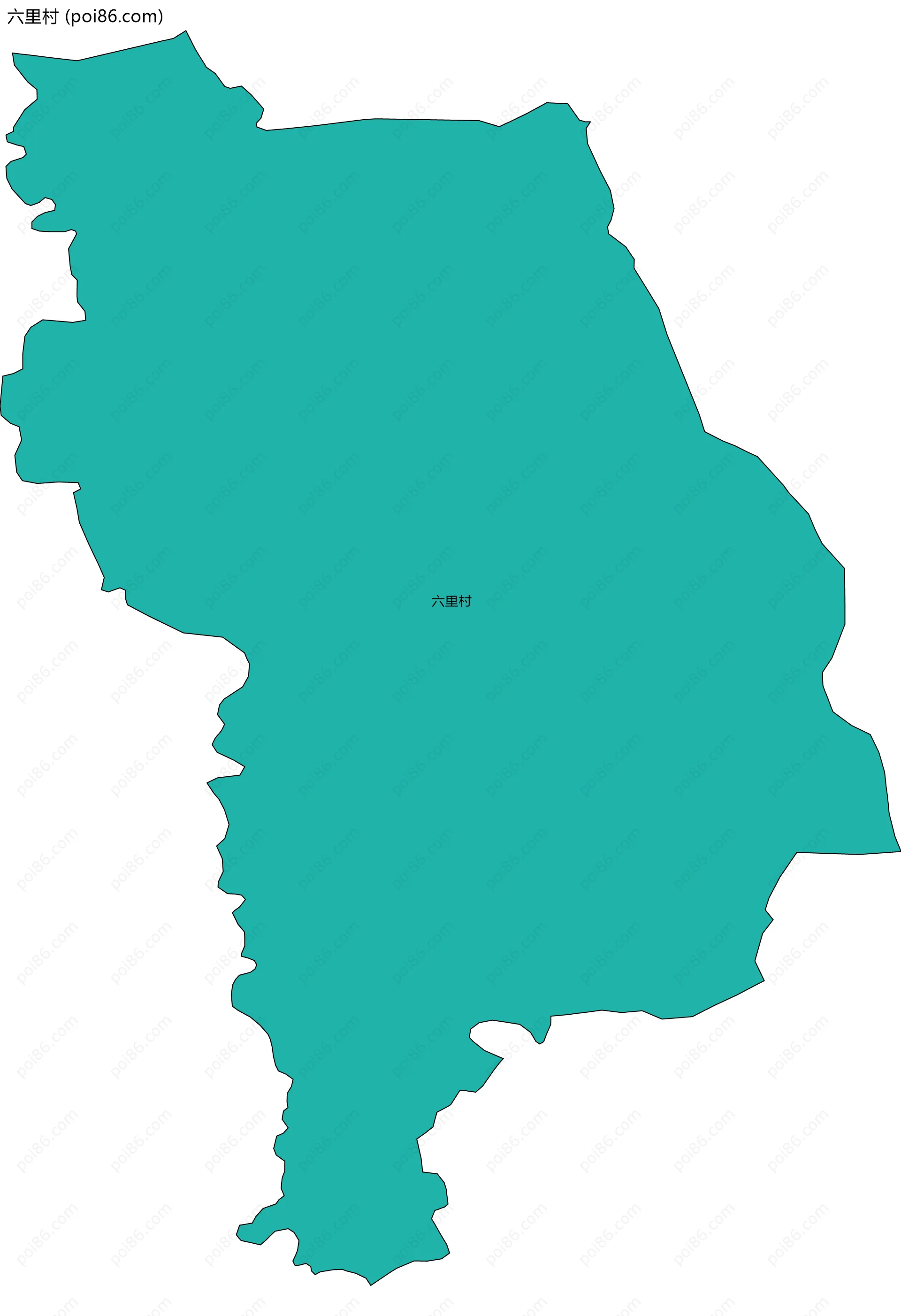 六里村边界地图