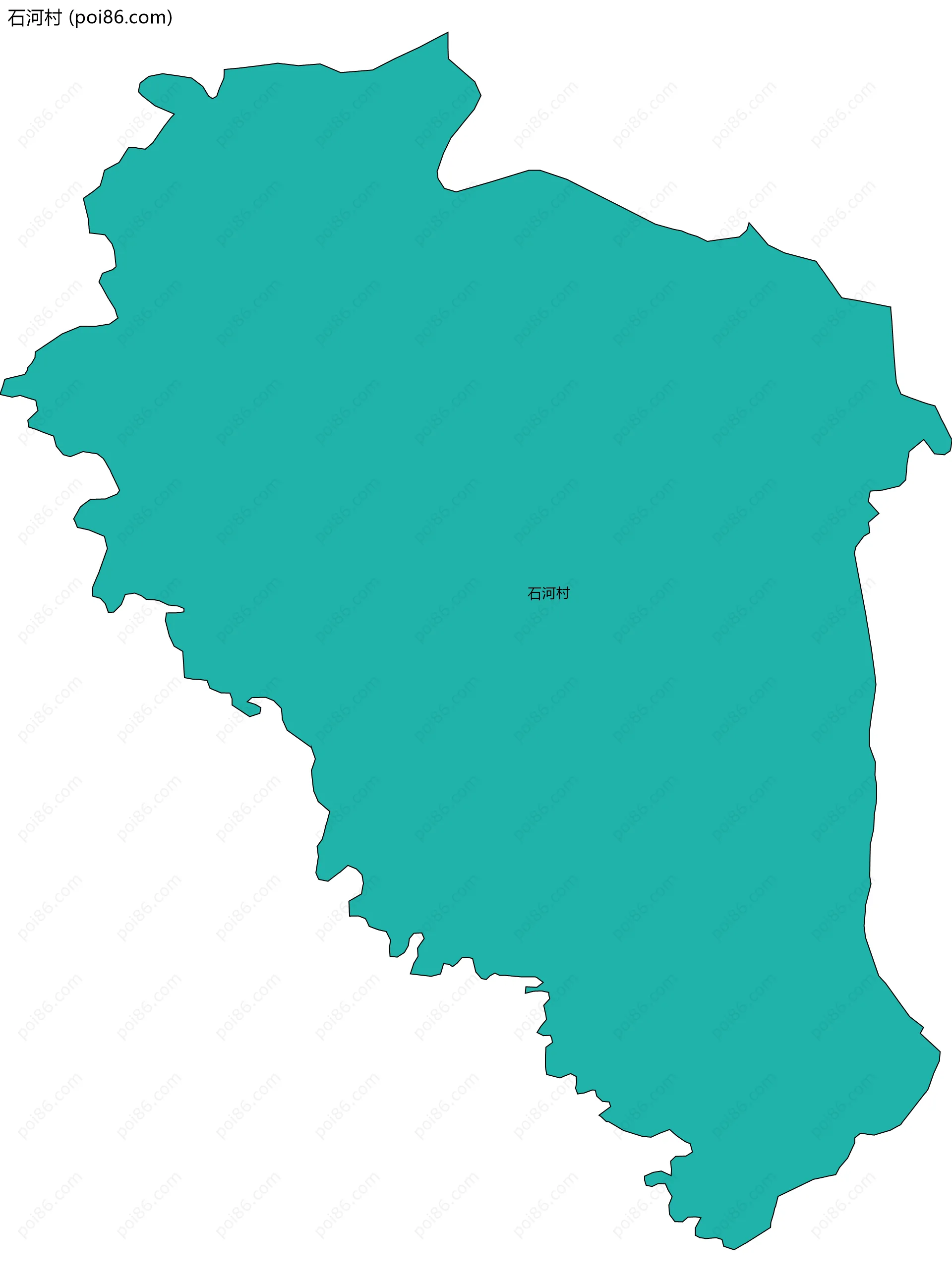 石河村边界地图