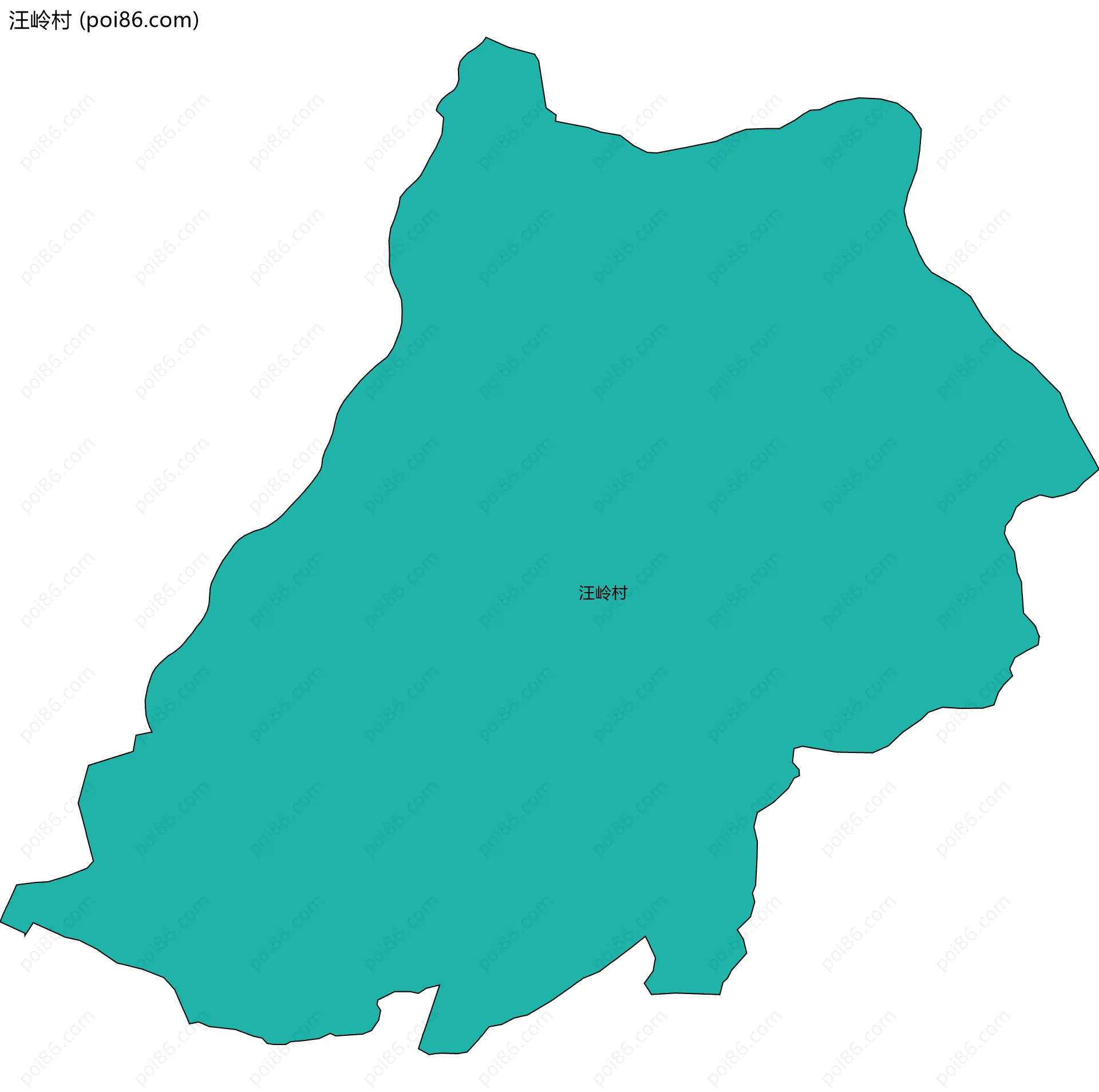 汪岭村边界地图