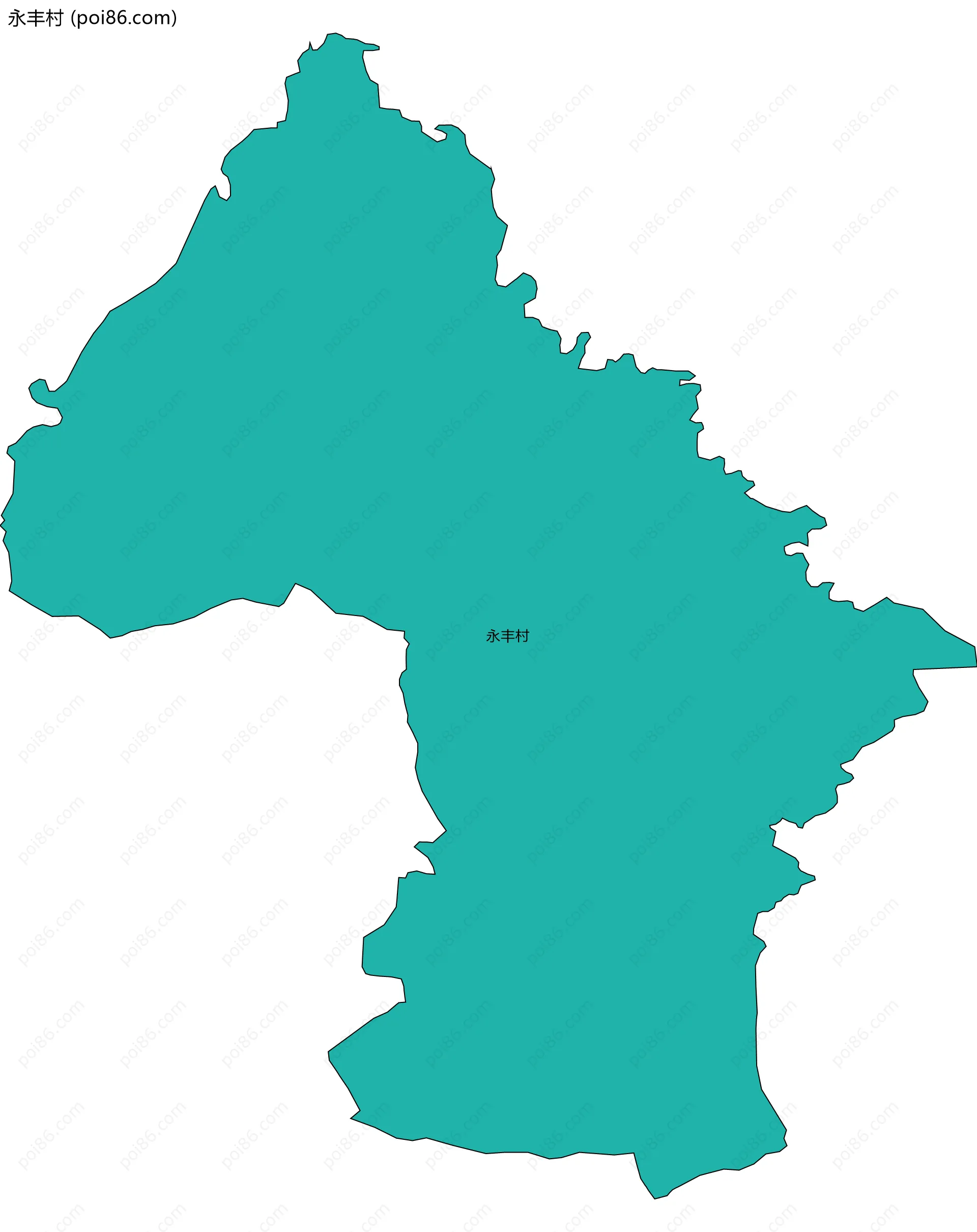永丰村边界地图