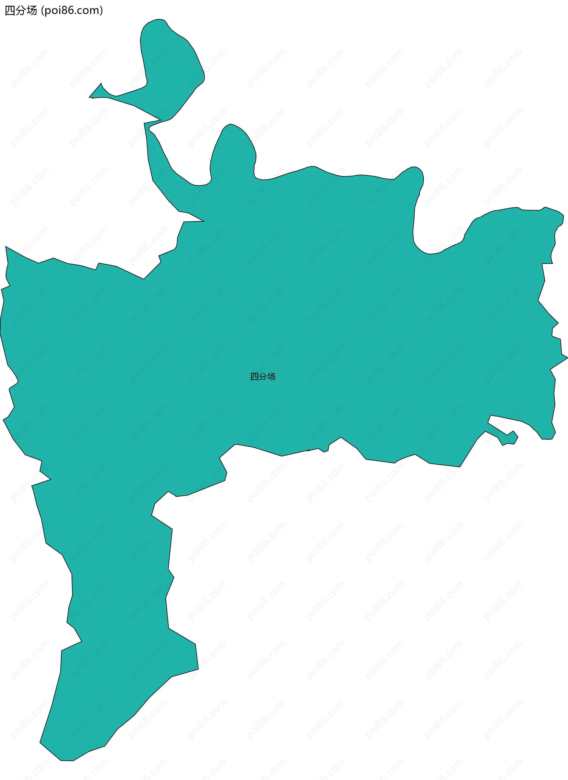 四分场边界地图(五级行政区划)