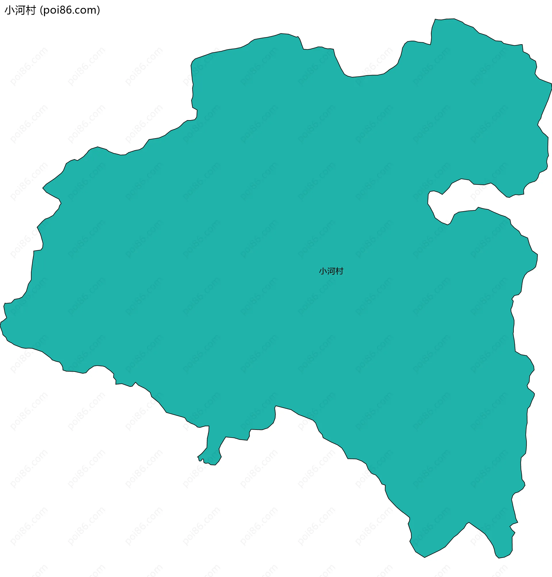 小河村边界地图