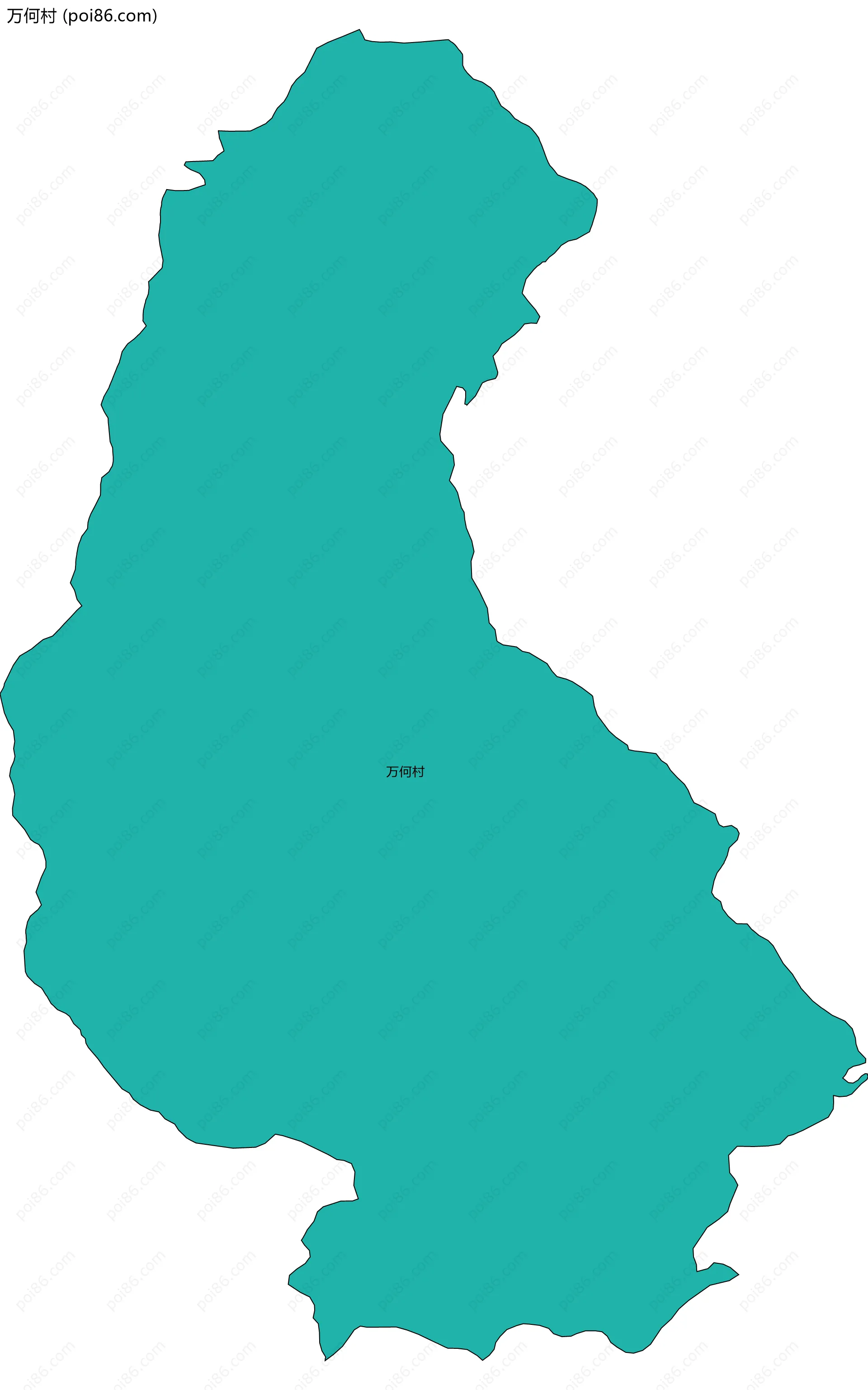 万何村边界地图