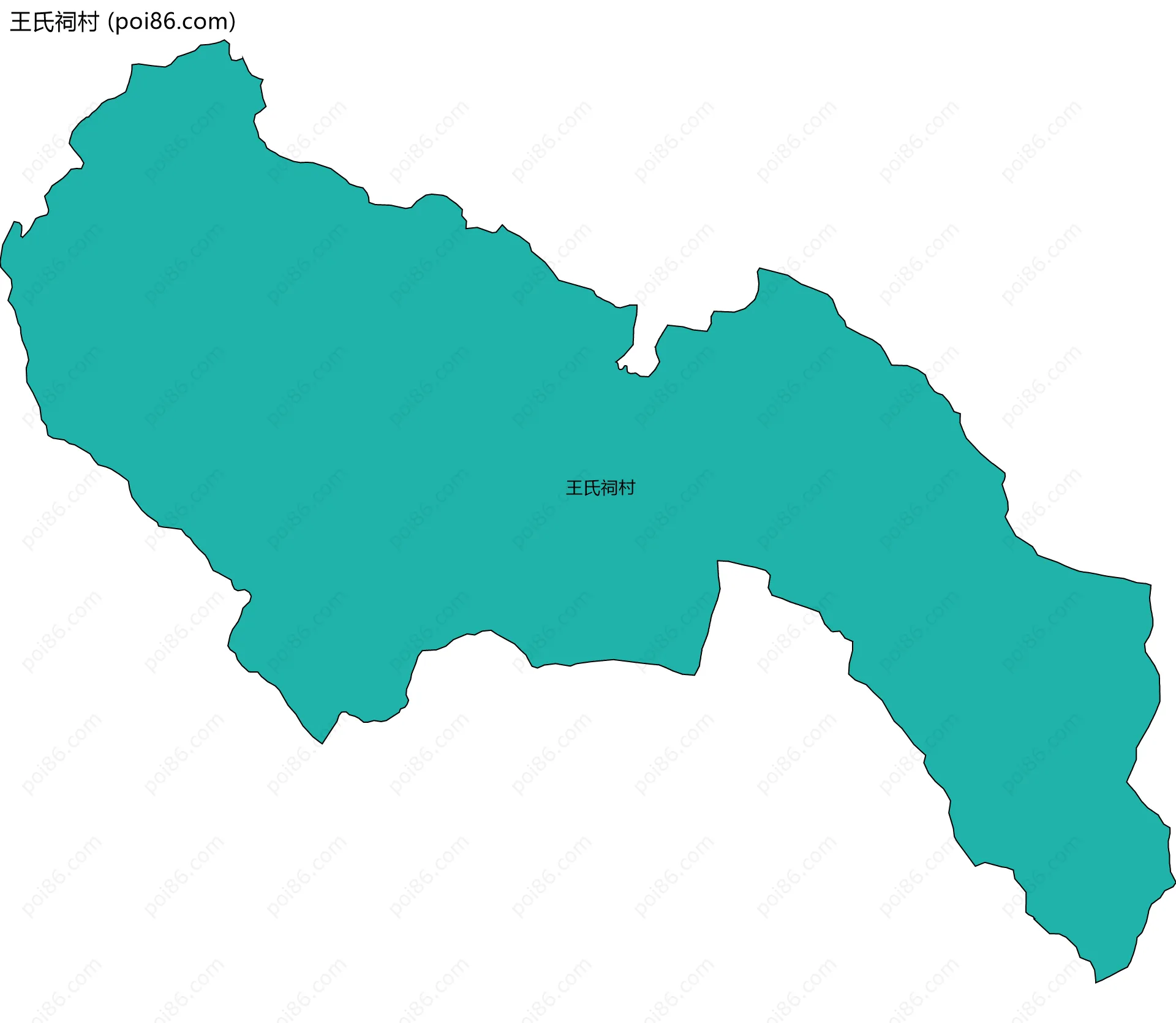 王氏祠村边界地图