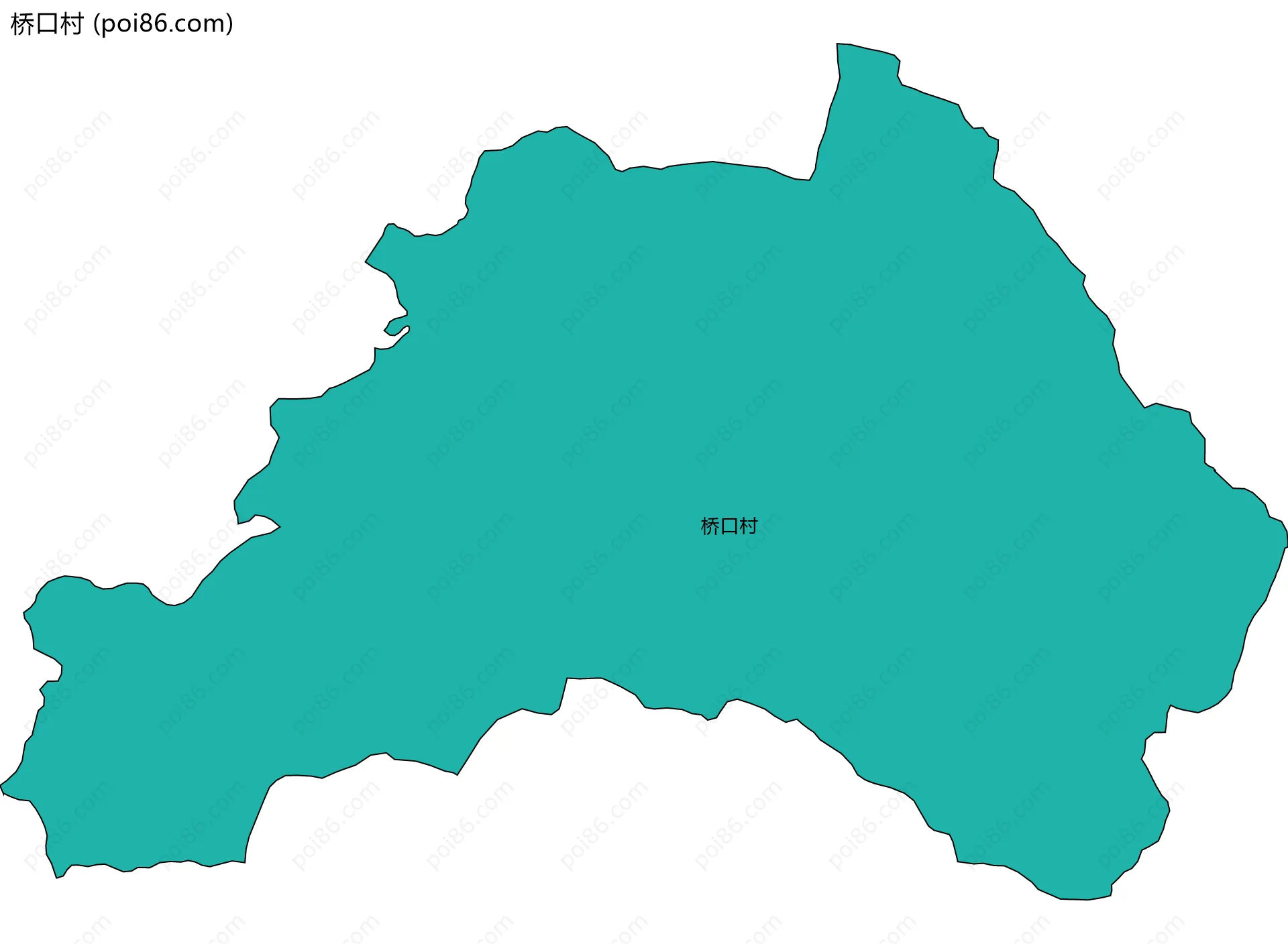 桥口村边界地图