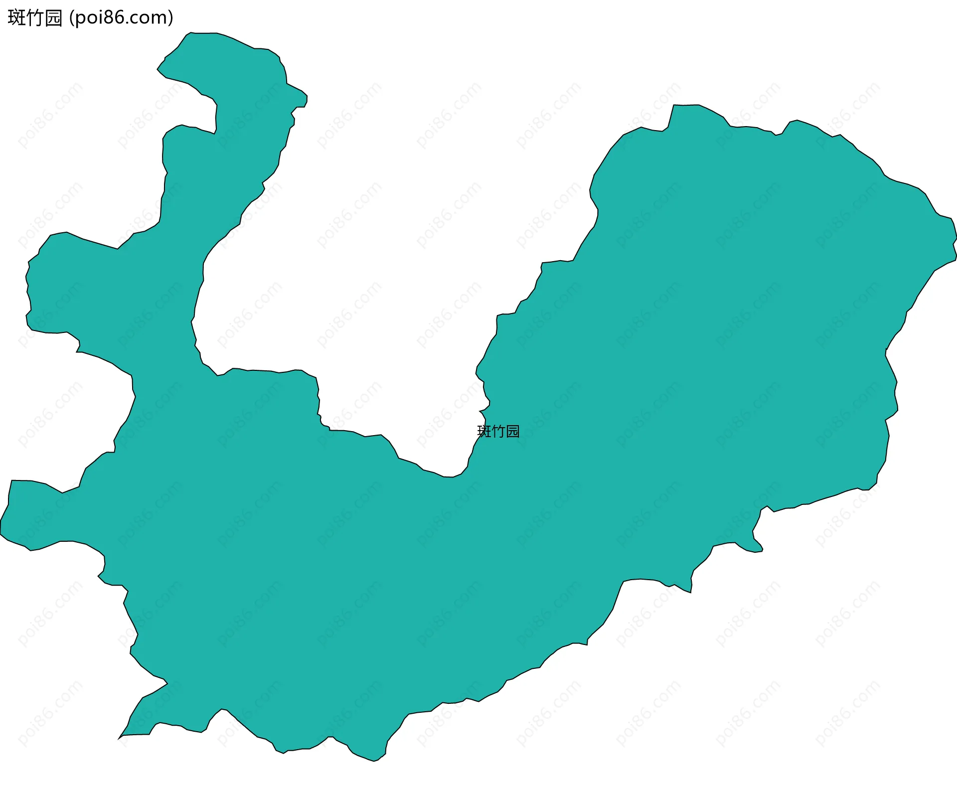 斑竹园边界地图