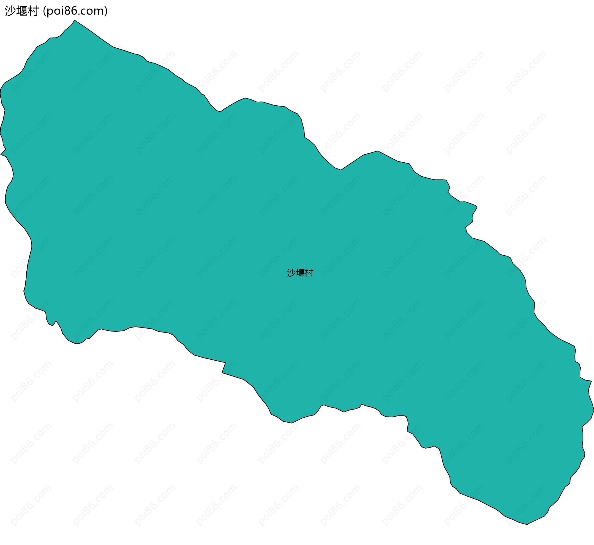 沙堰村边界地图