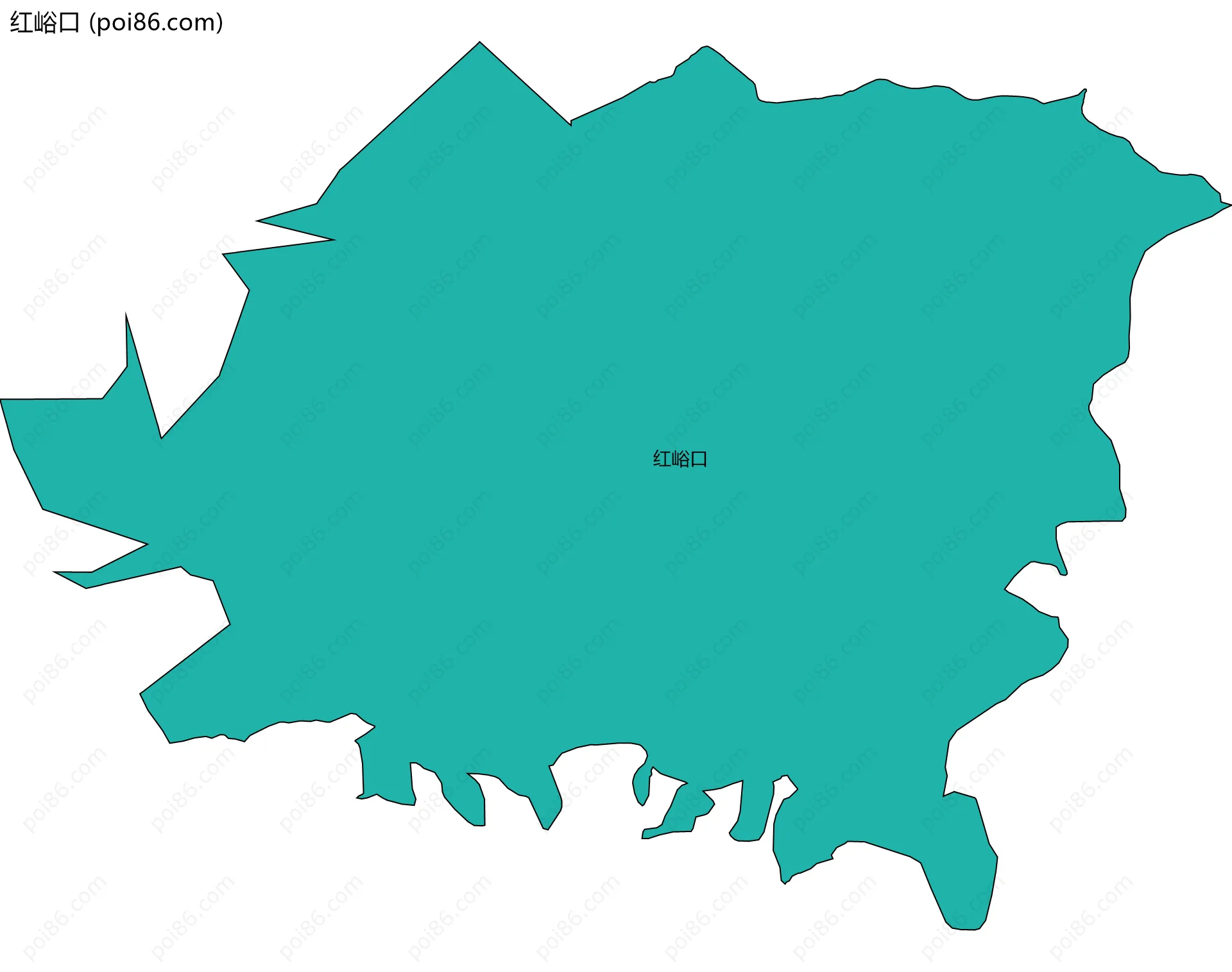 红峪口边界地图