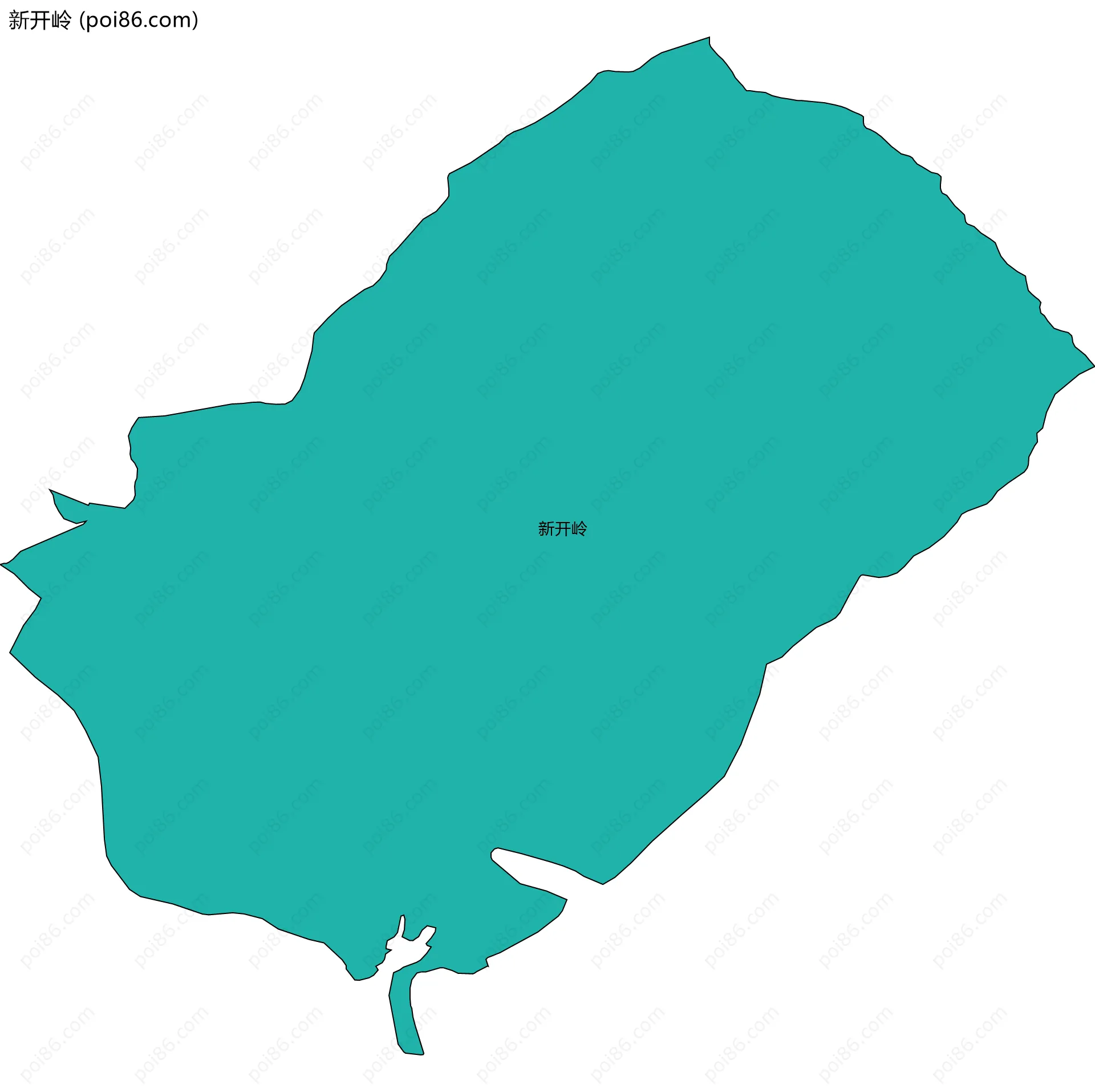 新开岭边界地图