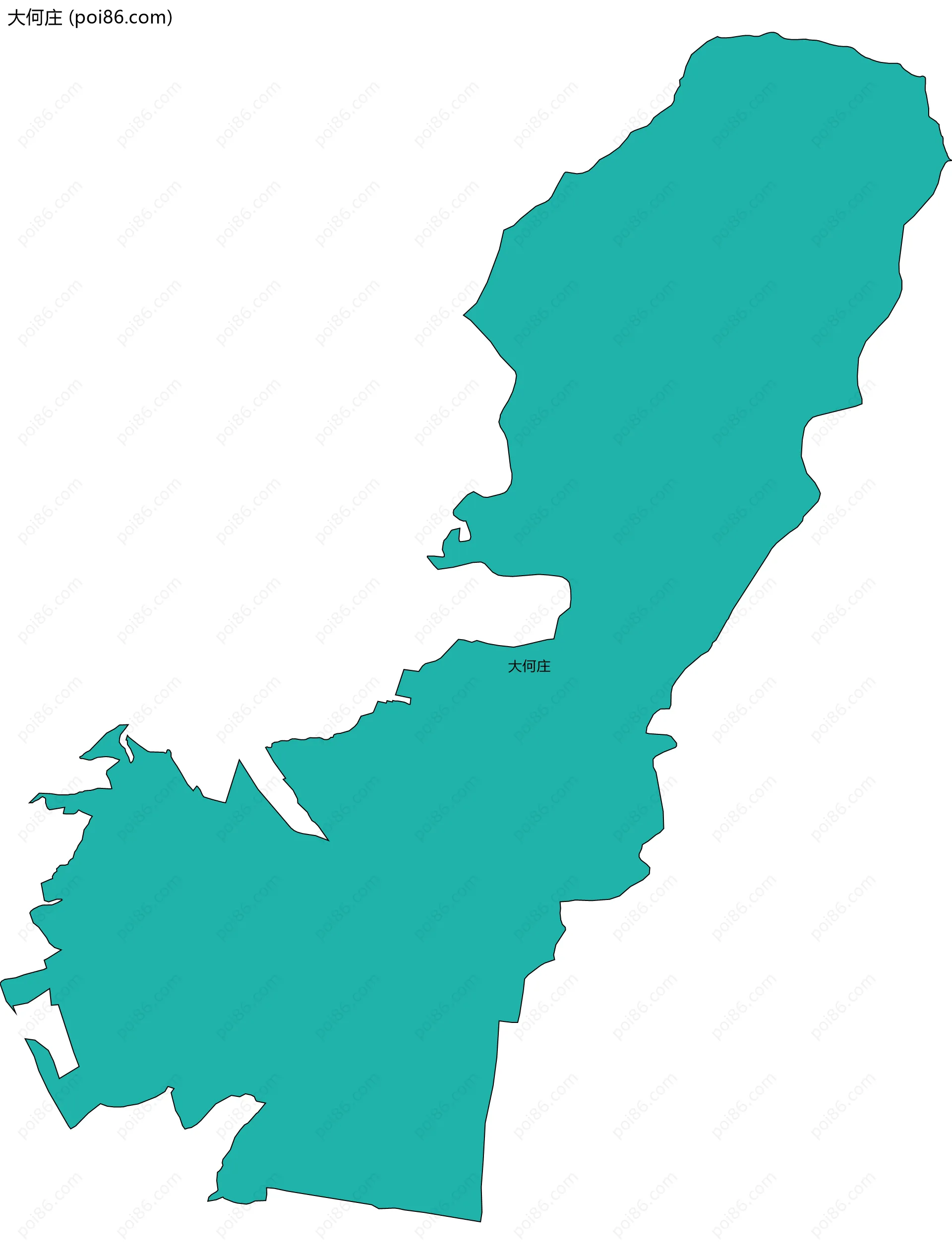 大何庄边界地图