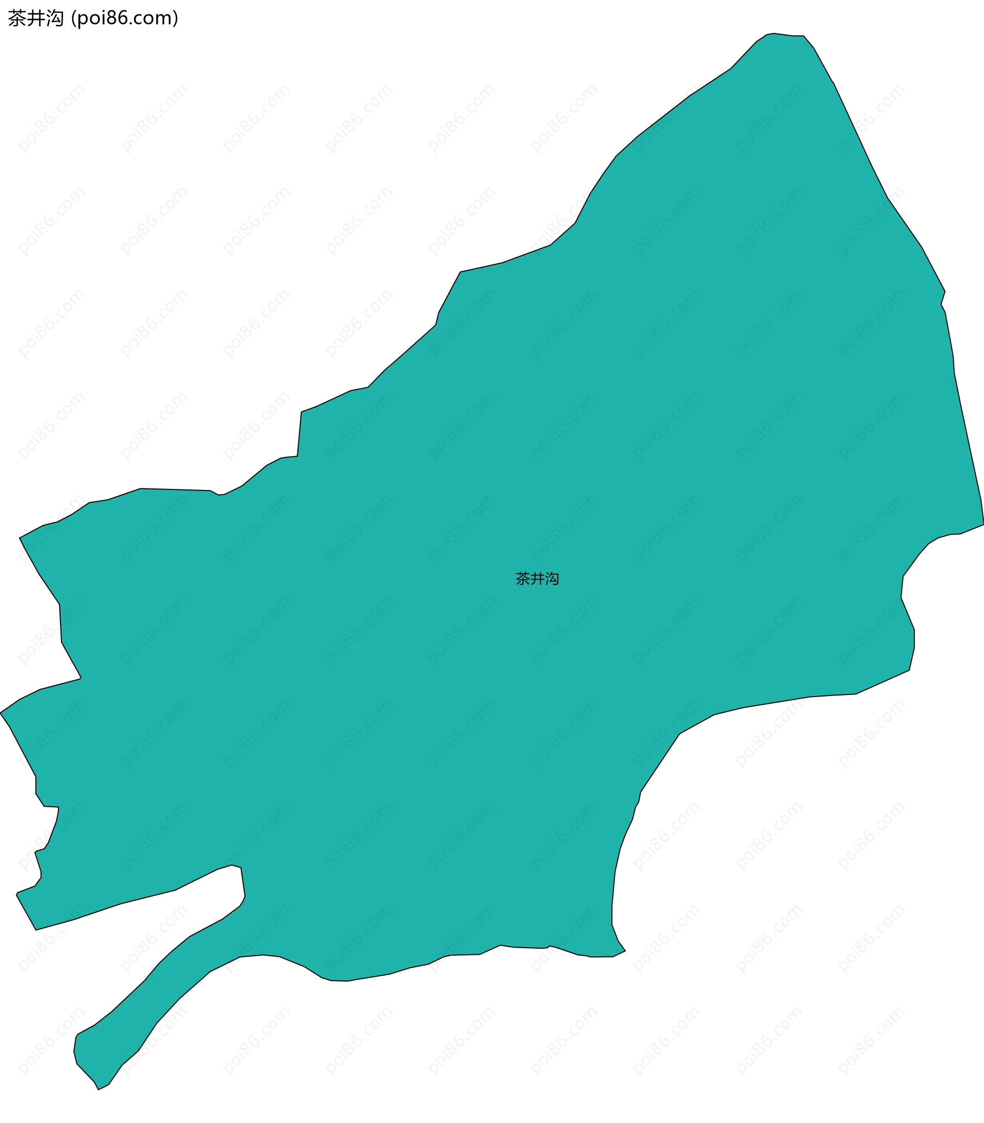 茶井沟边界地图