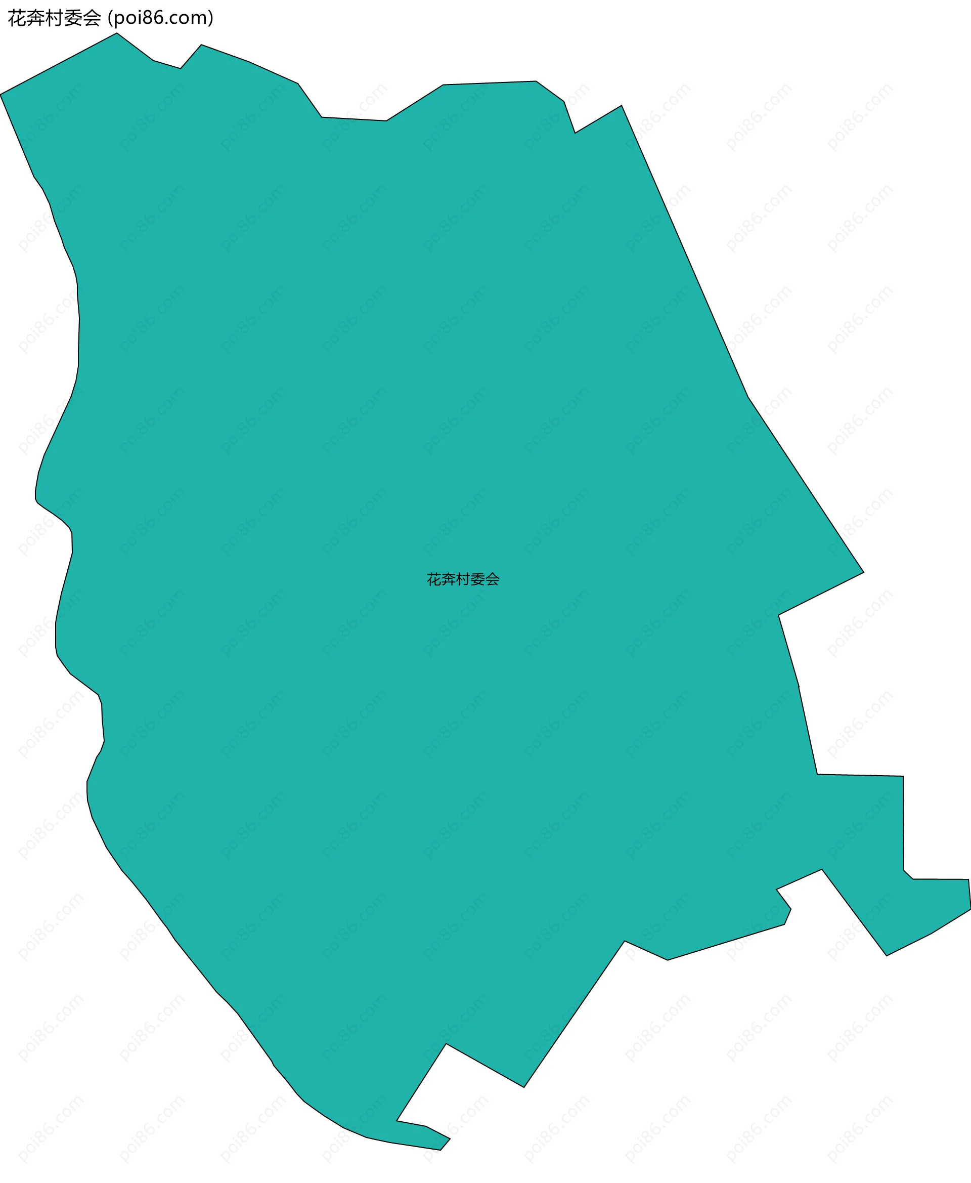 花奔村委会边界地图