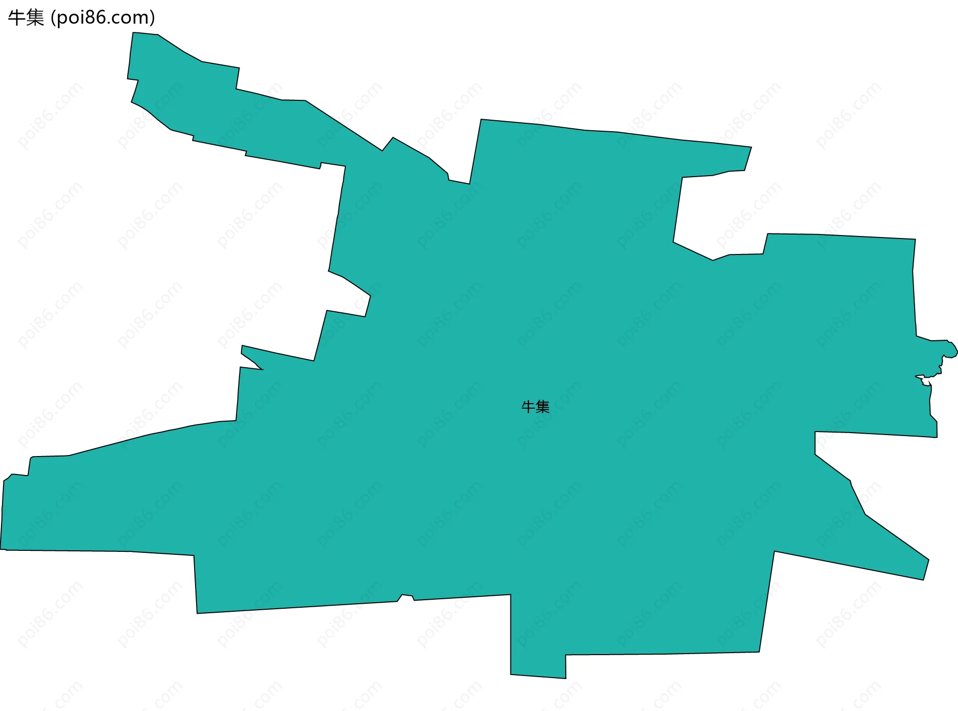 牛集边界地图