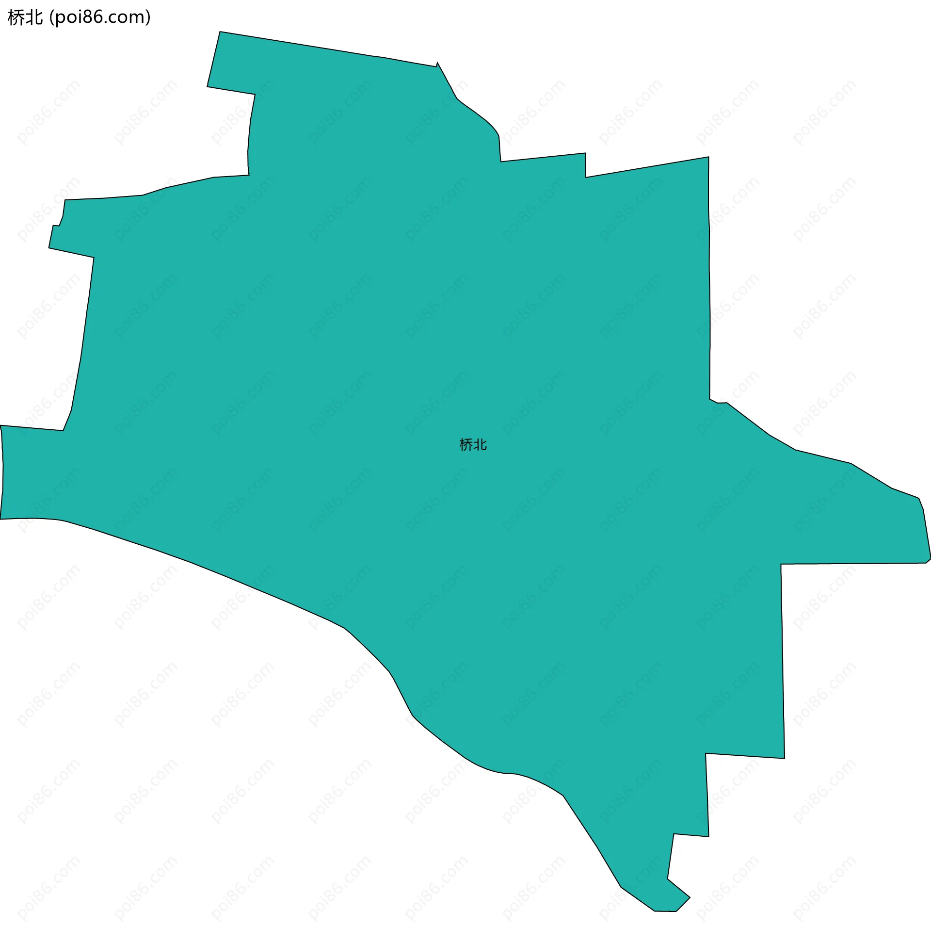 桥北边界地图