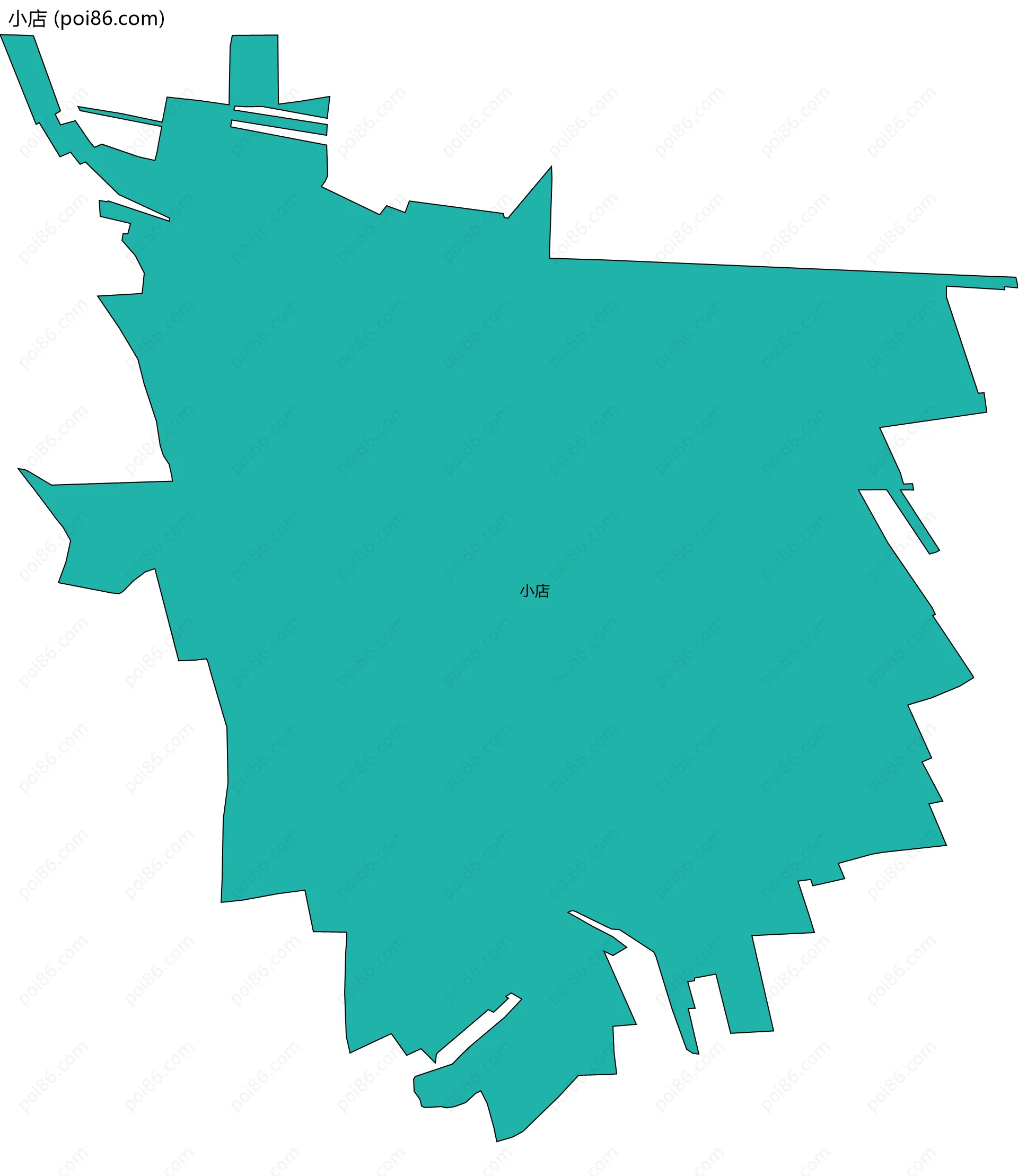 小店边界地图