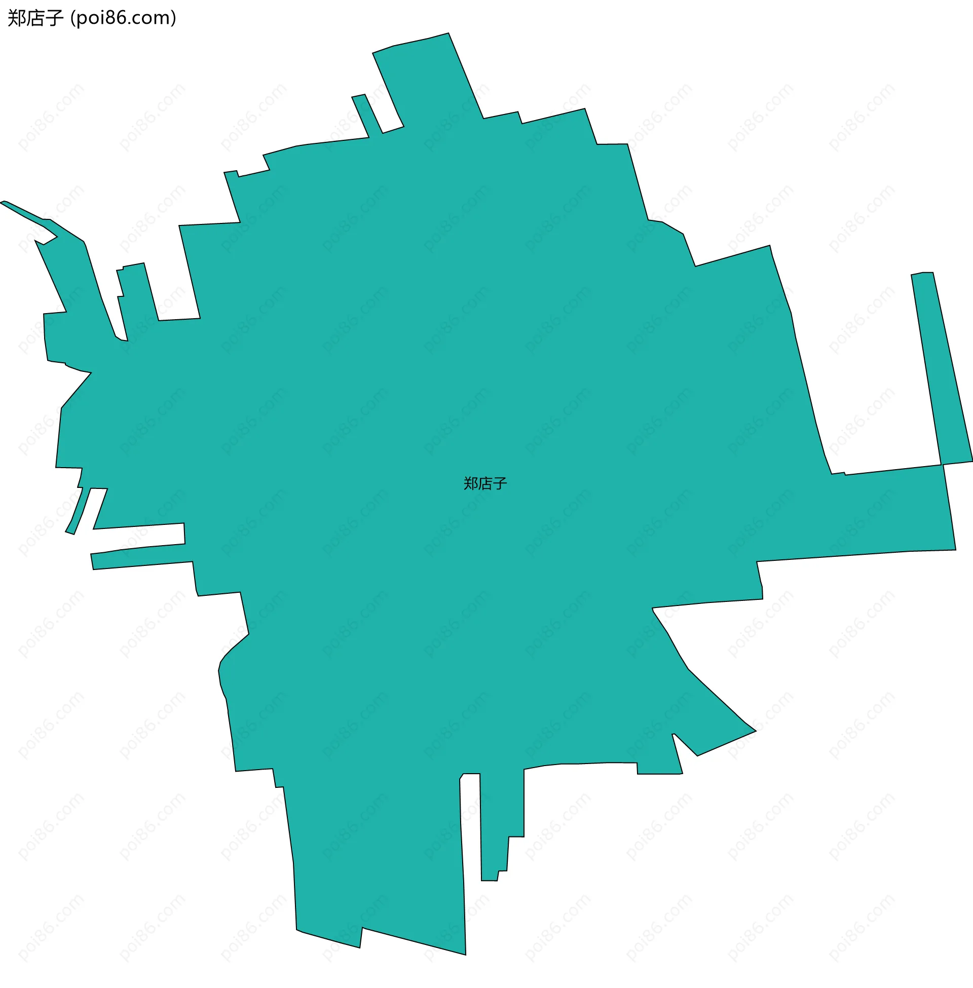 郑店子边界地图