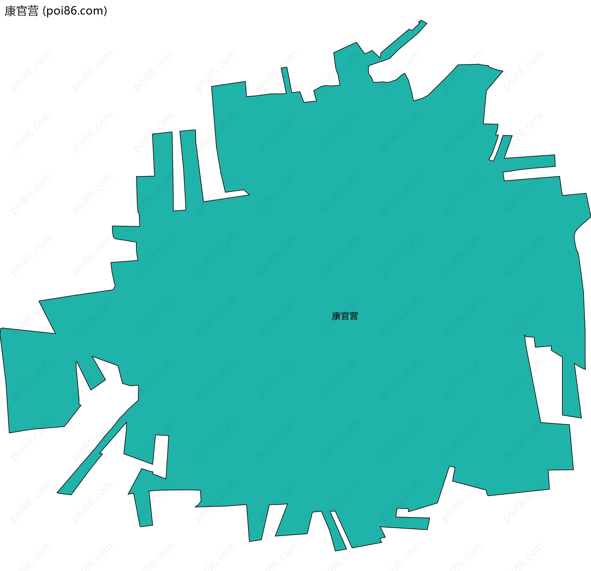 康官营边界地图